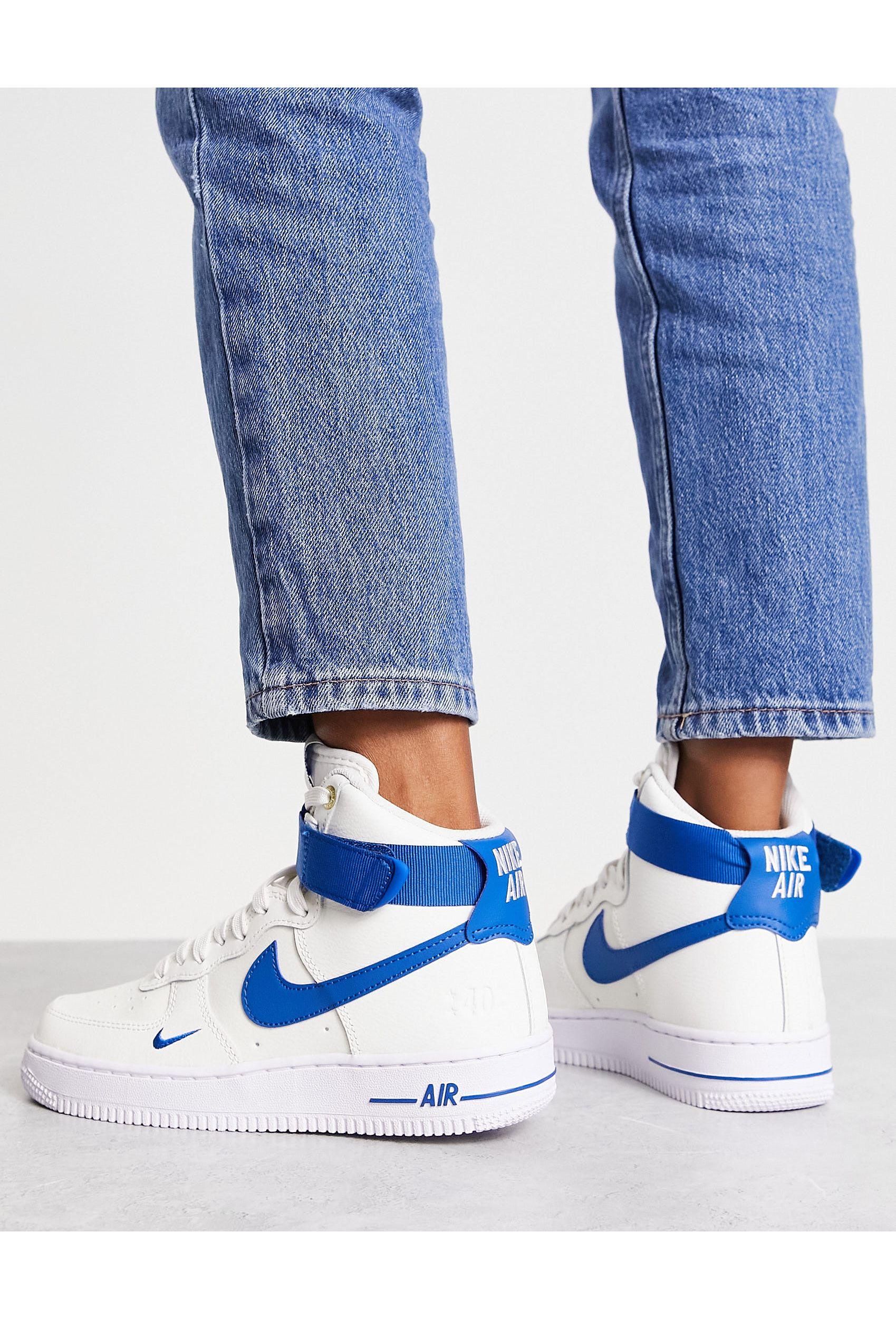 Nike Air Force 1 Hi Se 40th Anniversary Trainers in Blue | Lyst