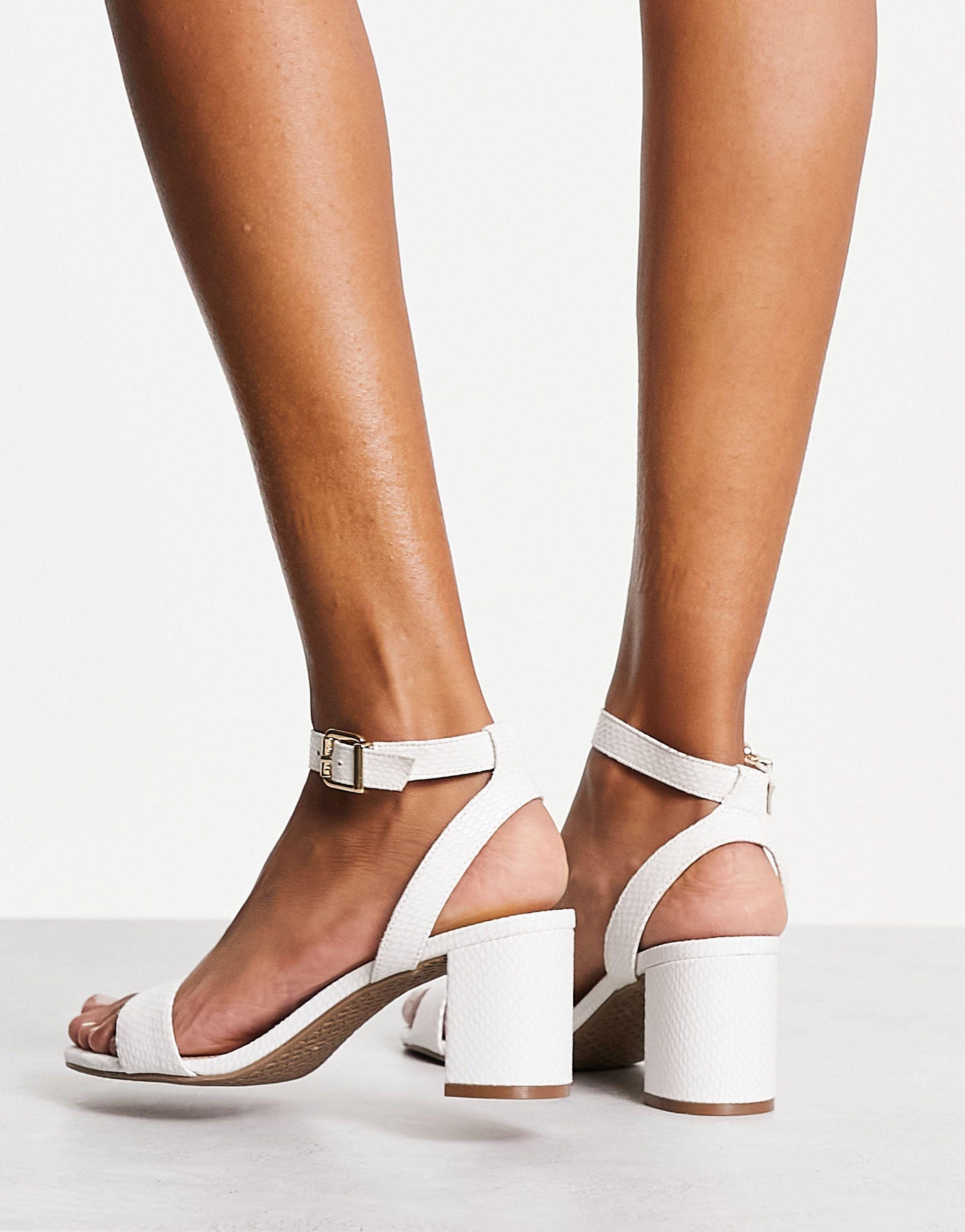 Dune London Block Heel Sandals in Brown | Lyst