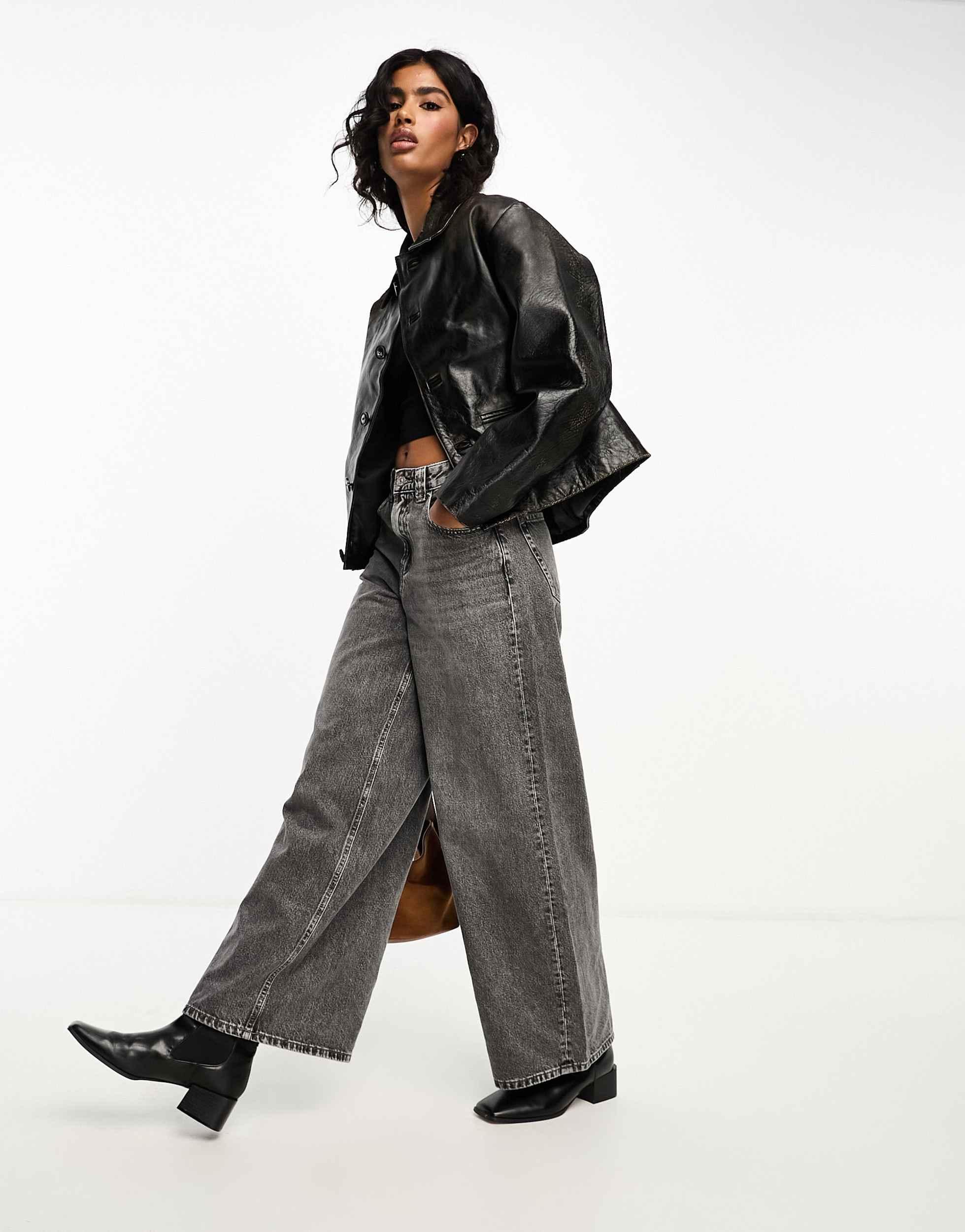 Mango – capsule – lederjacke in Schwarz Lyst AT