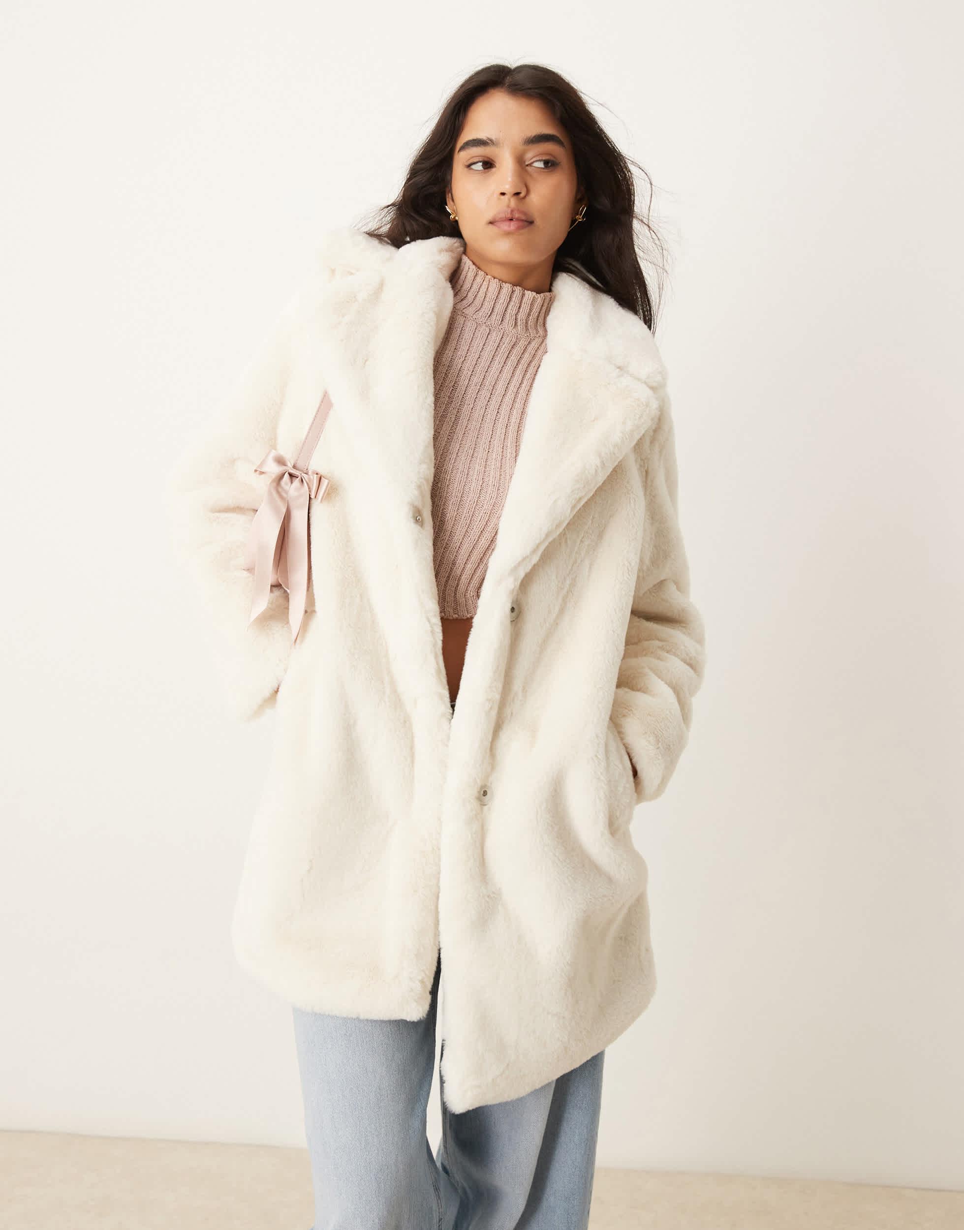 Asos Manteau Fausse Fourrure Pull And Bear Top Manteau Pull Bear