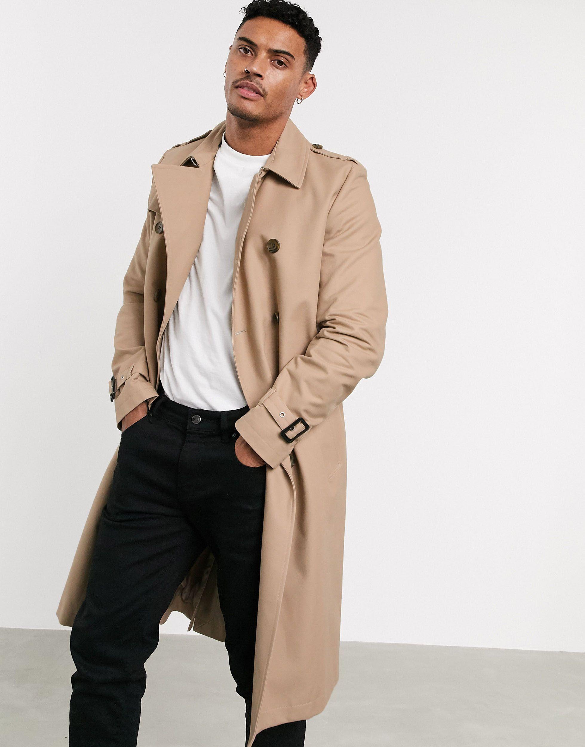 ASOS Shower Resistant Longline Trench 