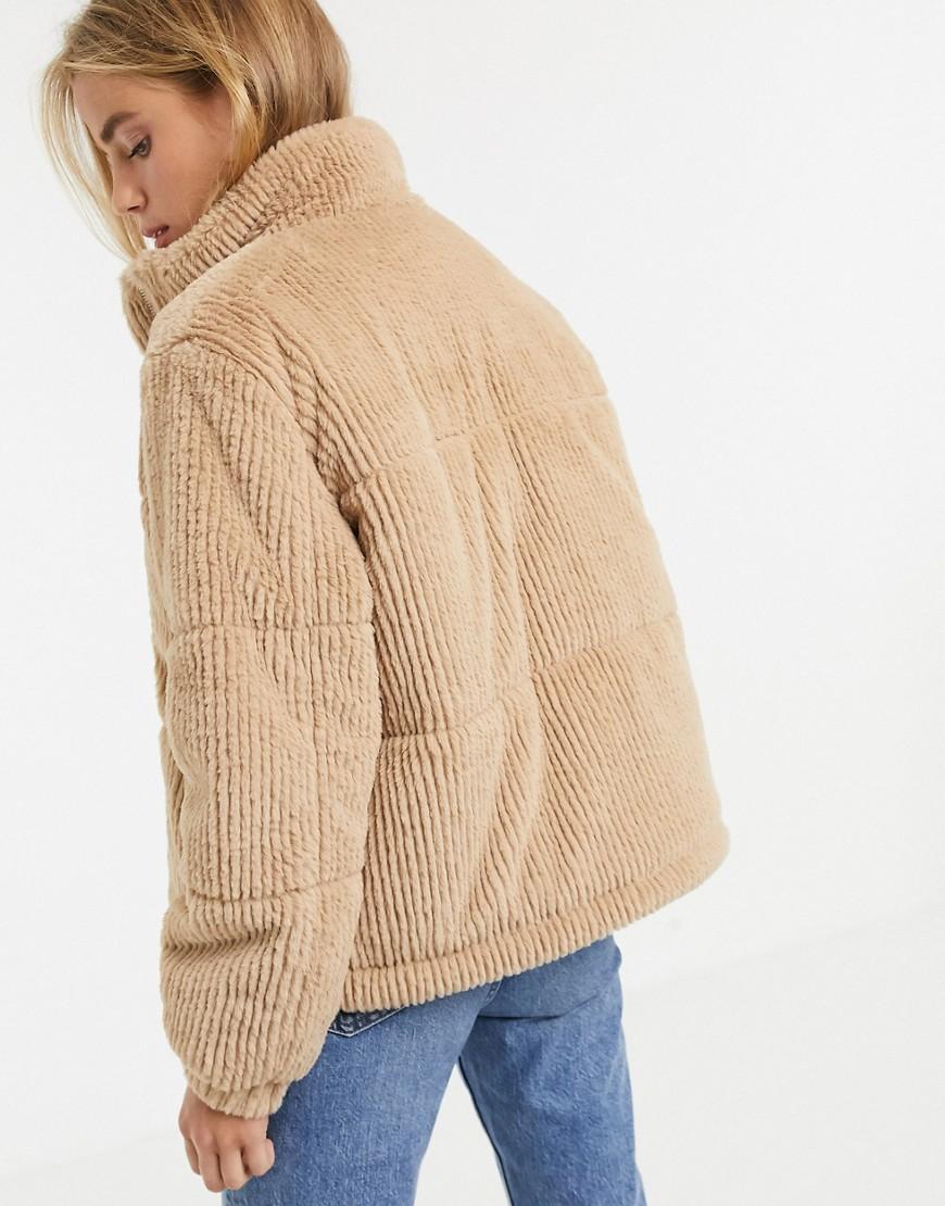 Plumífero camel de pana con pelo sintético New Look de Tejido sintético de  color Neutro - Lyst