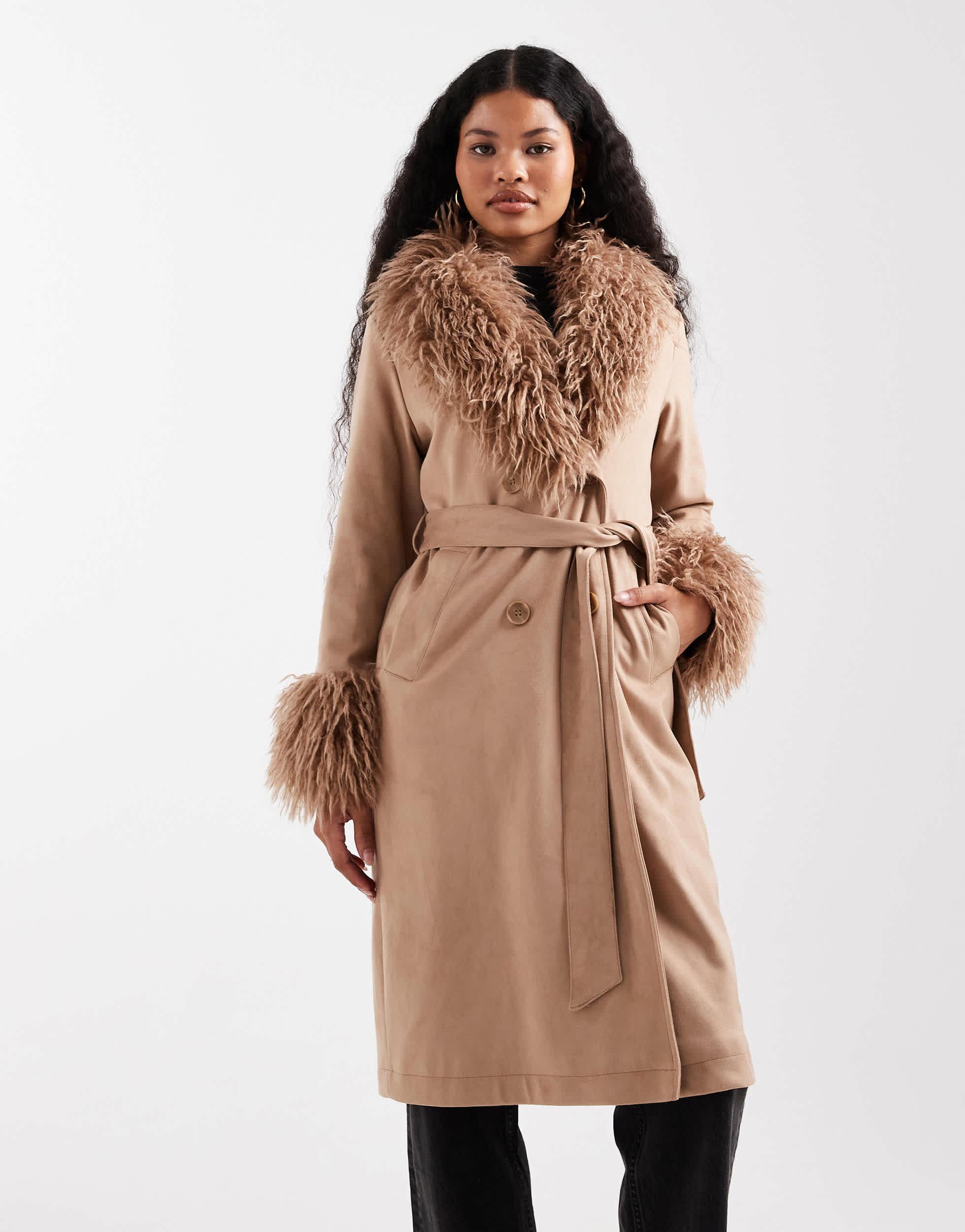 Asos Manteau Camel Avec Ceinture Abercrombie Fitch Trench-coat