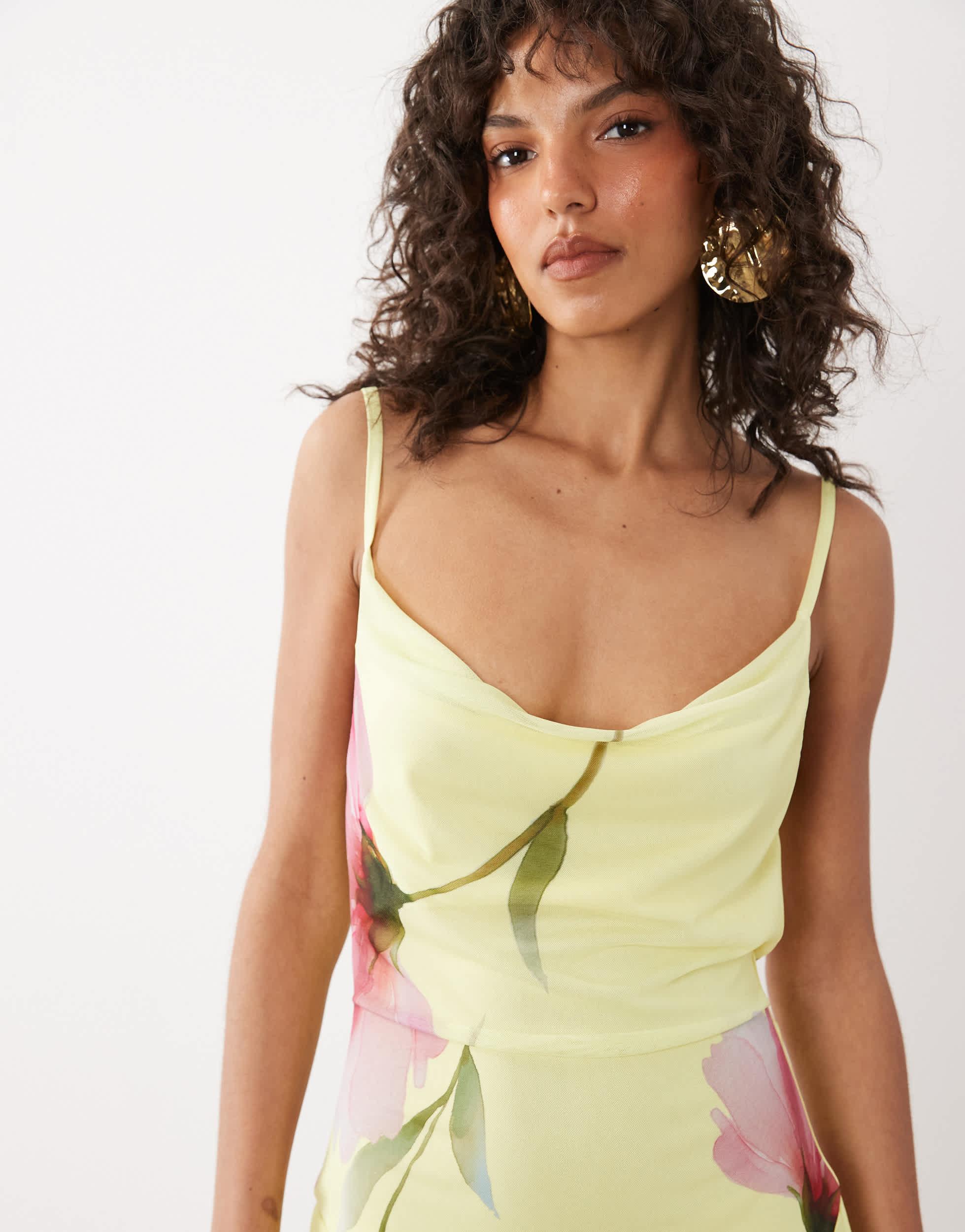 sachin and babi light blue dress Vintage Y2K Johnson Galliano Jersey Cowl Neck Drop Waist Mini Dress main image 1
