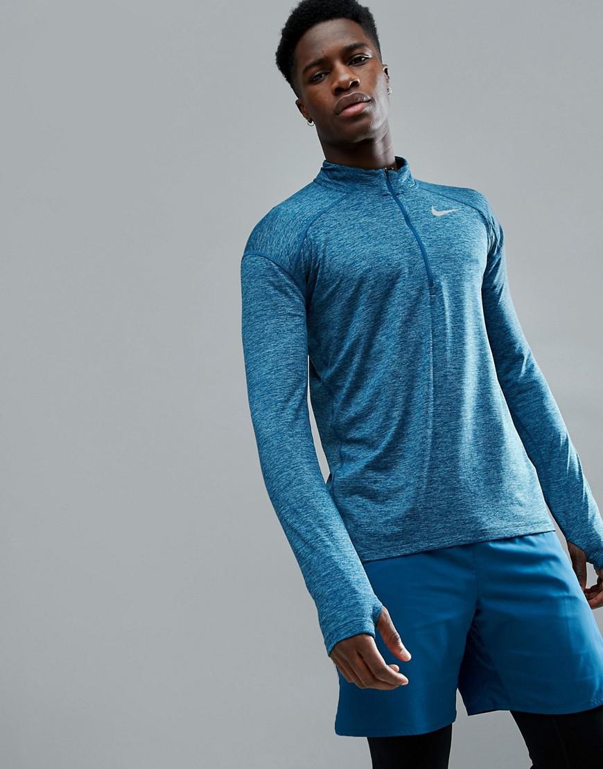 Nike Dry Element 1/4 Zip Sweat In Blue 857820-474 for Men | Lyst UK