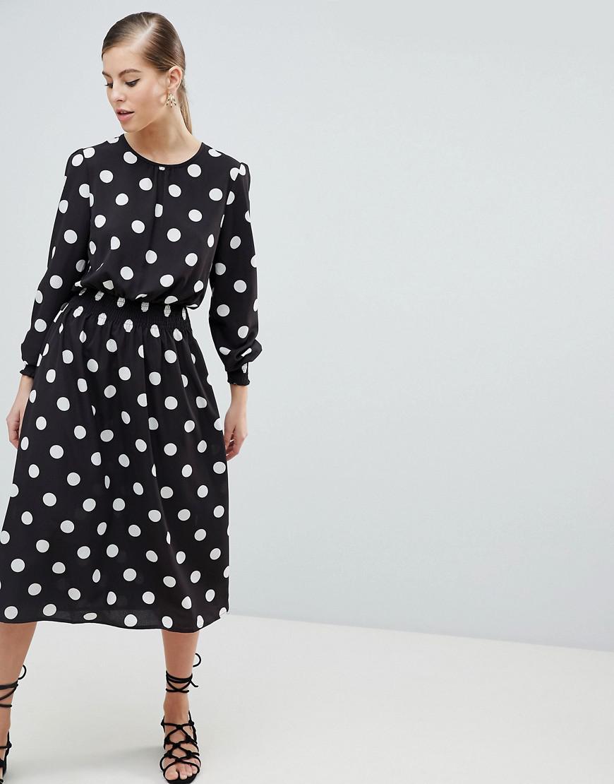 ax paris black polka dot dress