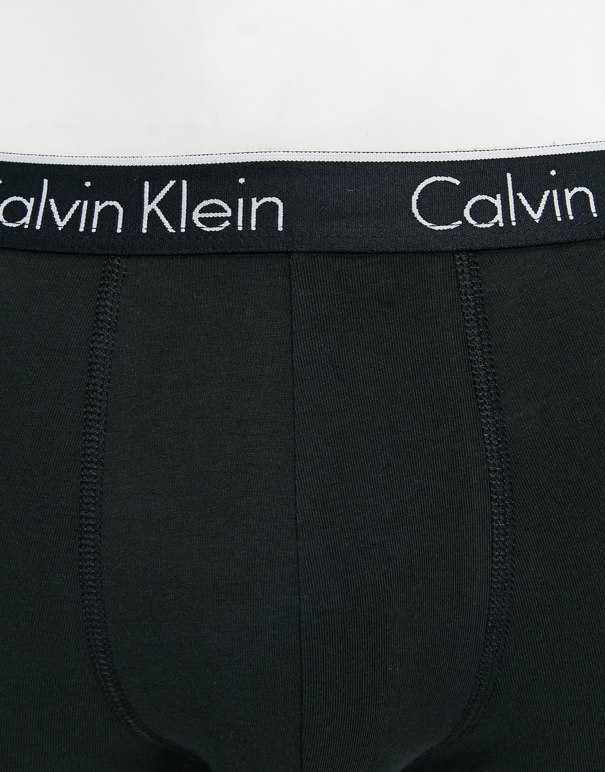 Calvin Klein 2 Pack Trunks With Logo Waistband in Black for Men - Lyst