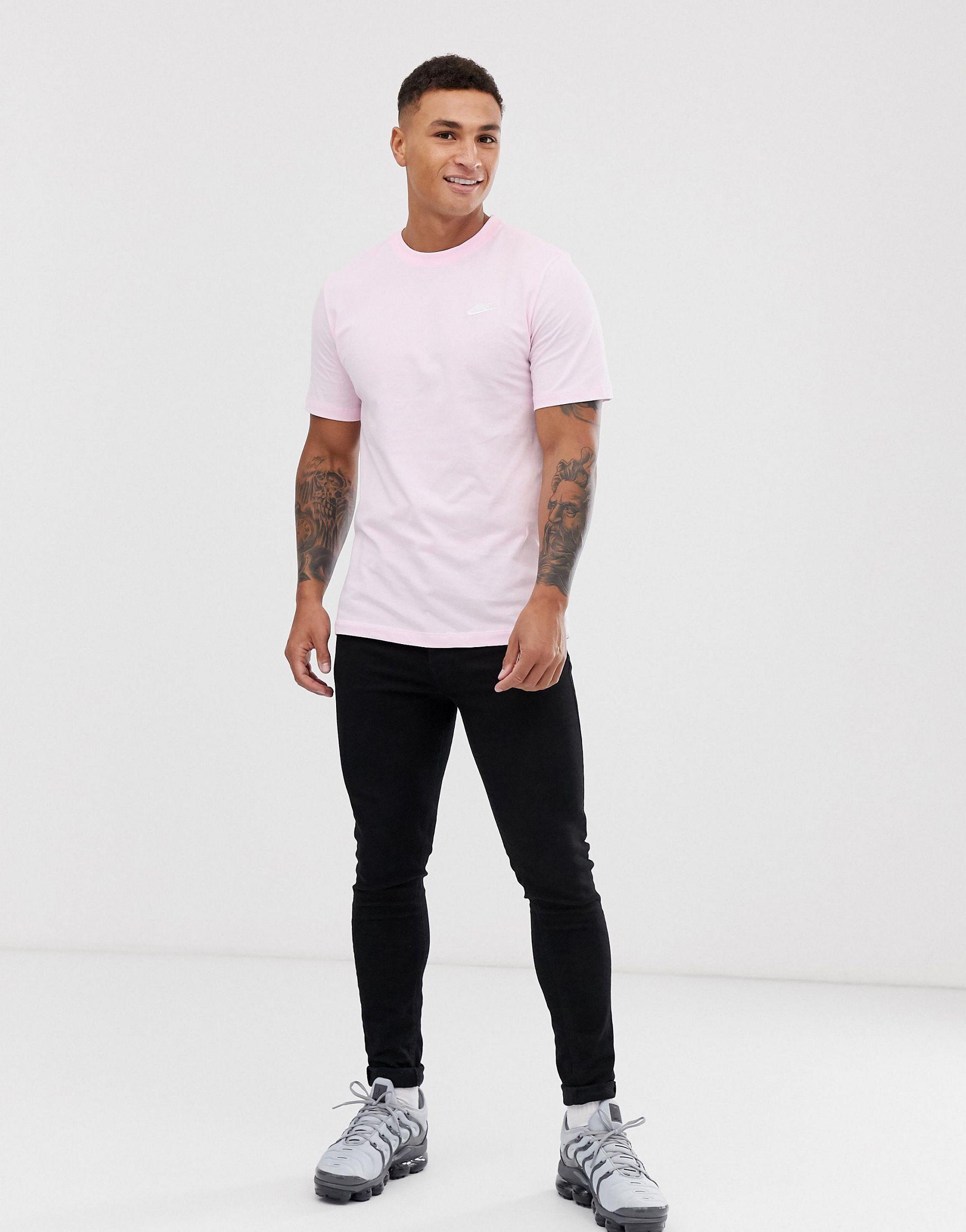 nike club t shirt pink