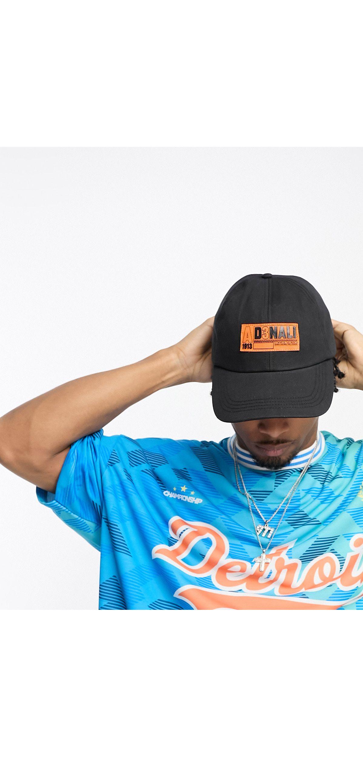 Cappello con visiera morbido nero con logo arancione da Uomo di ASOS in Blu  | Lyst