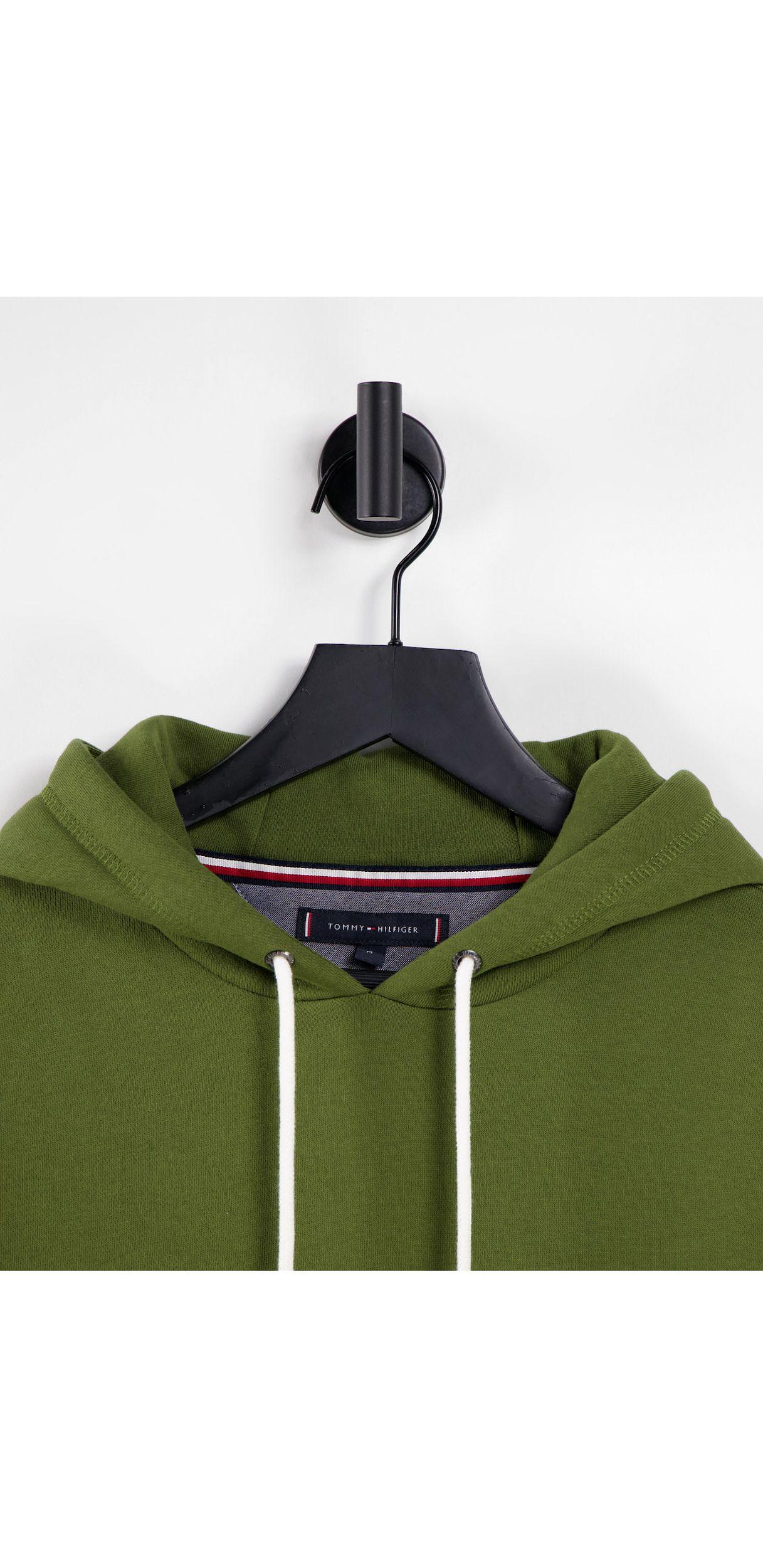 Tommy Hilfiger Classic Logo Hoodie in Green for Men | Lyst