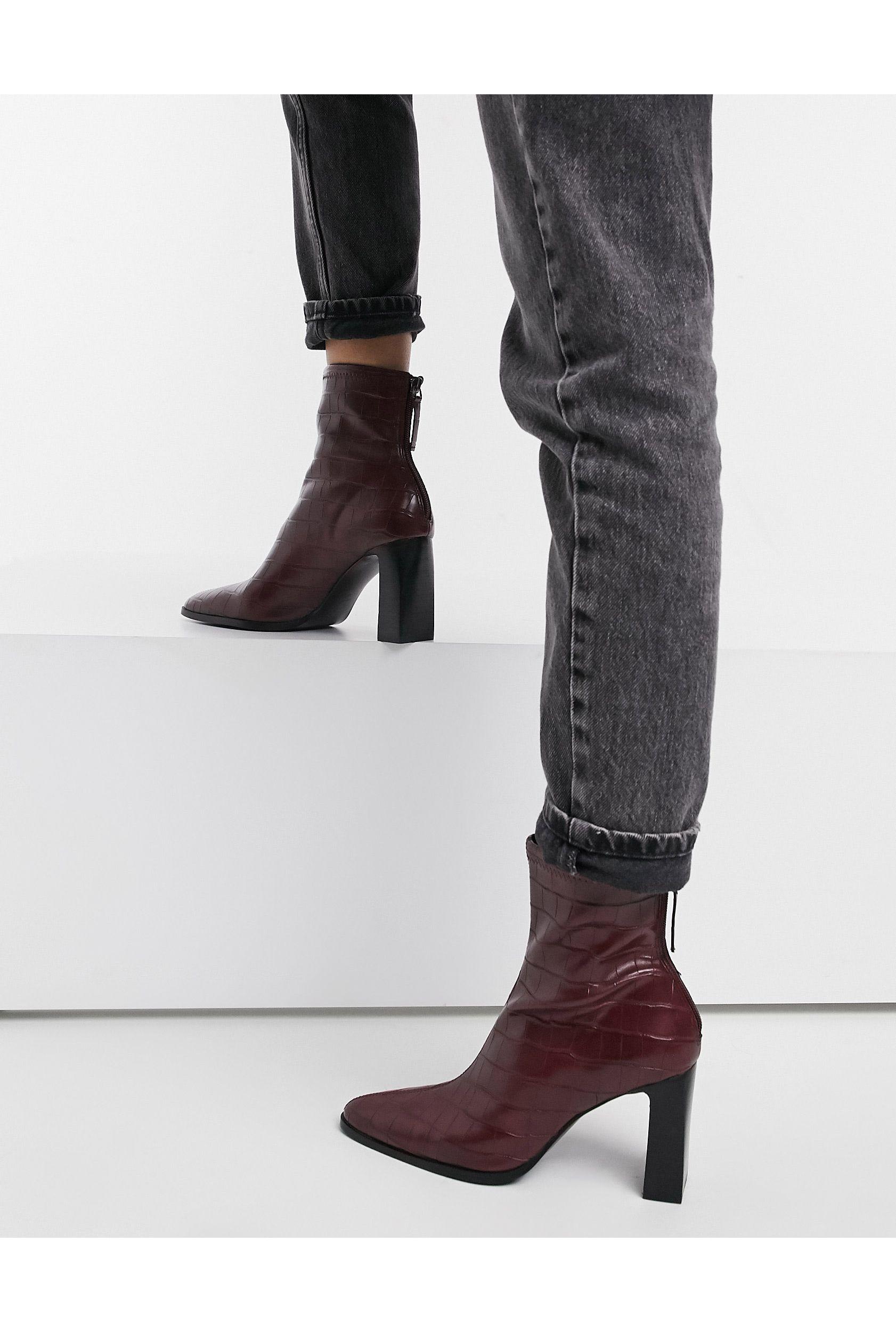 mango croc boots