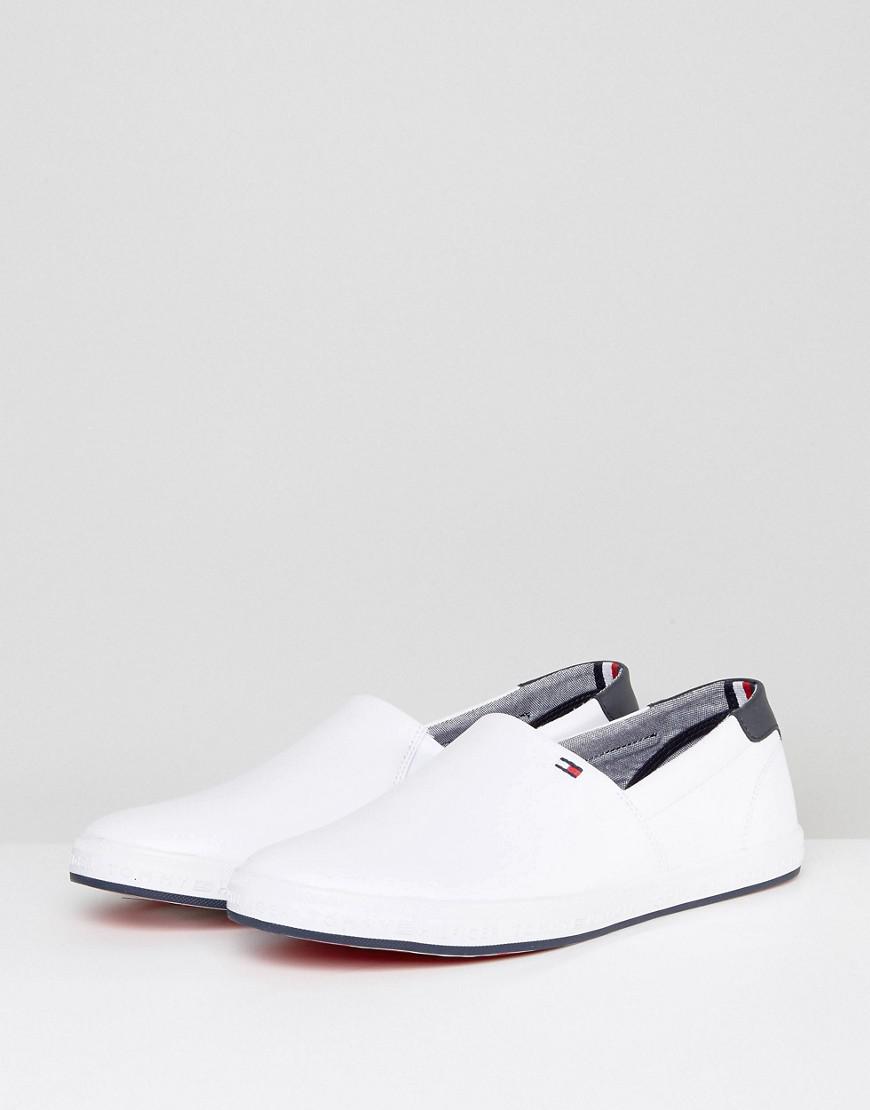 Tommy Hilfiger Howell Slip On Plimsolls Leather In White for Men | Lyst