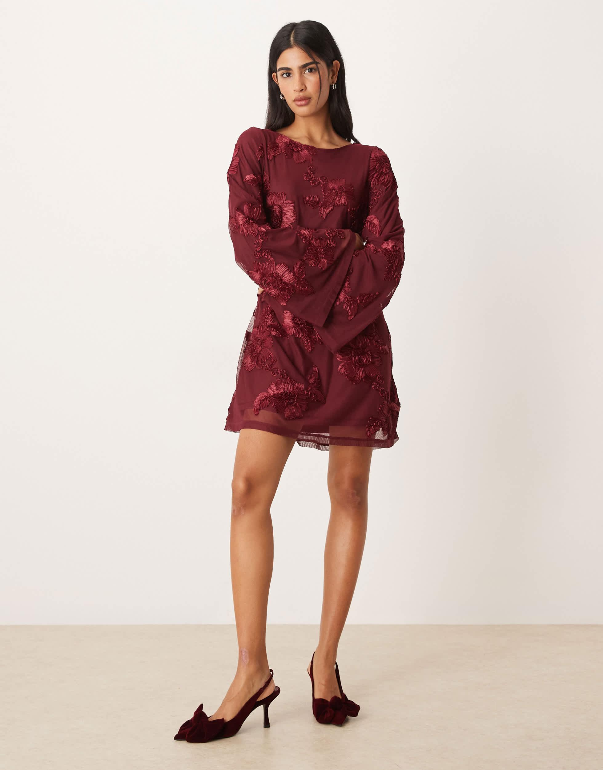 white midi dress bridal shower Rehearsal Dinner & swatch:the-metallic-sara-gown-dk-red-foil-606-26 Fitted bodice with eyelet Dora Birthday Dress - Color:Laguna Gardenia Floral