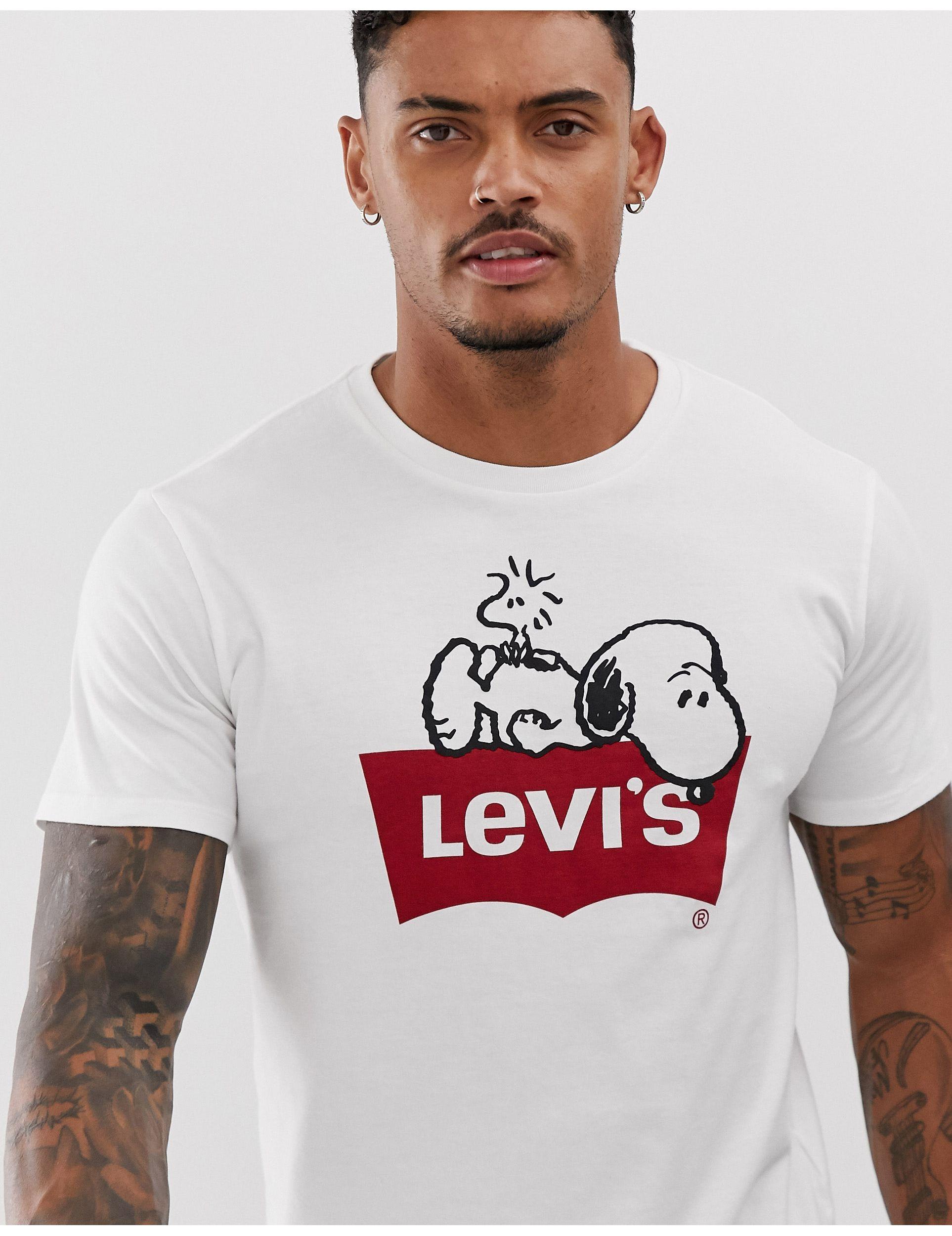 Levi's Denim – Peanuts Snoopy – T-Shirt mit Batwing-Logo in Weiß für Herren  | Lyst AT