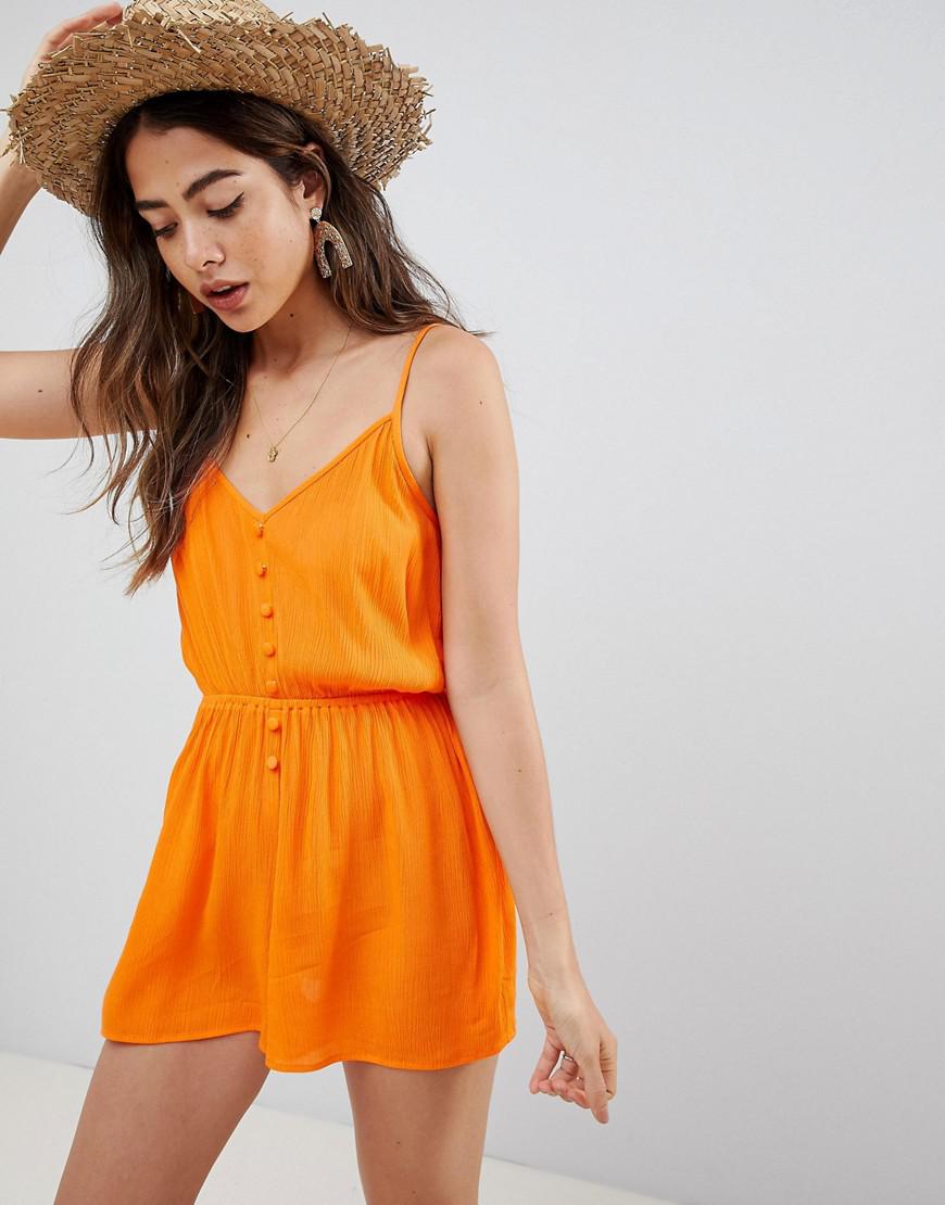 asos orange playsuit