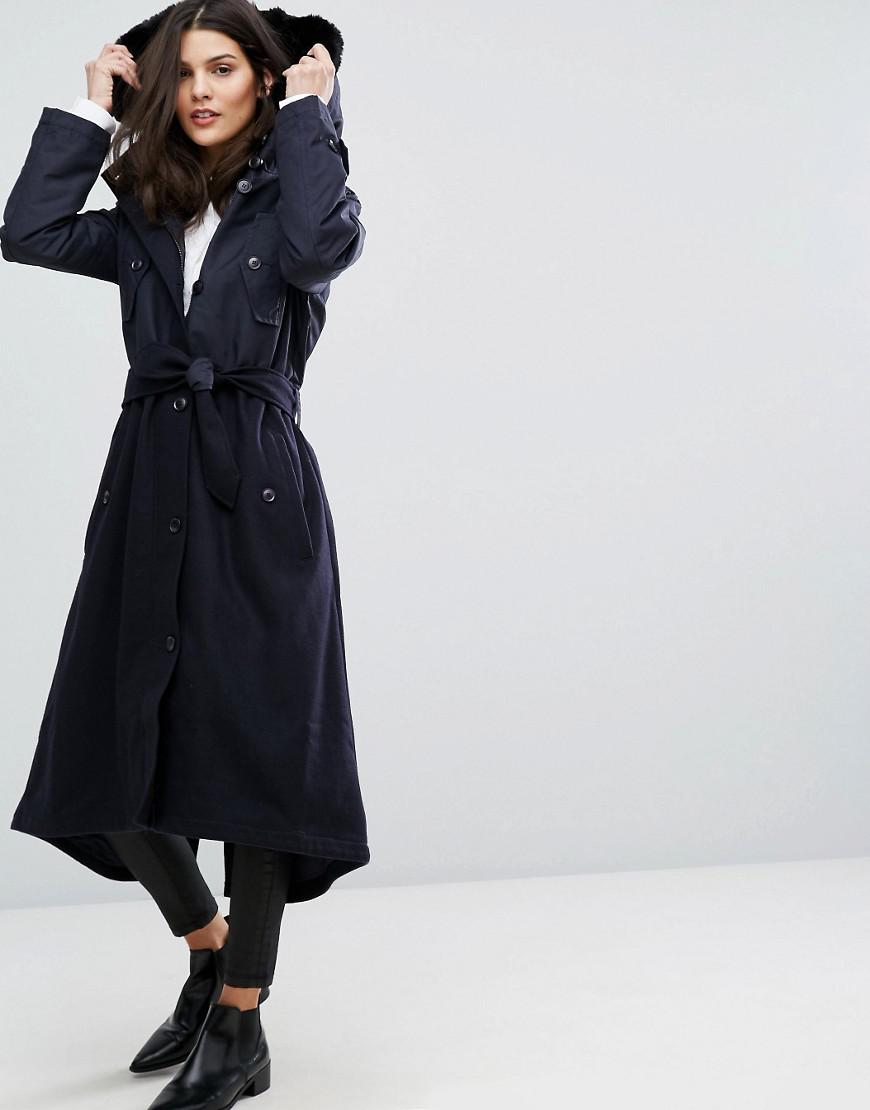 french connection navy coat