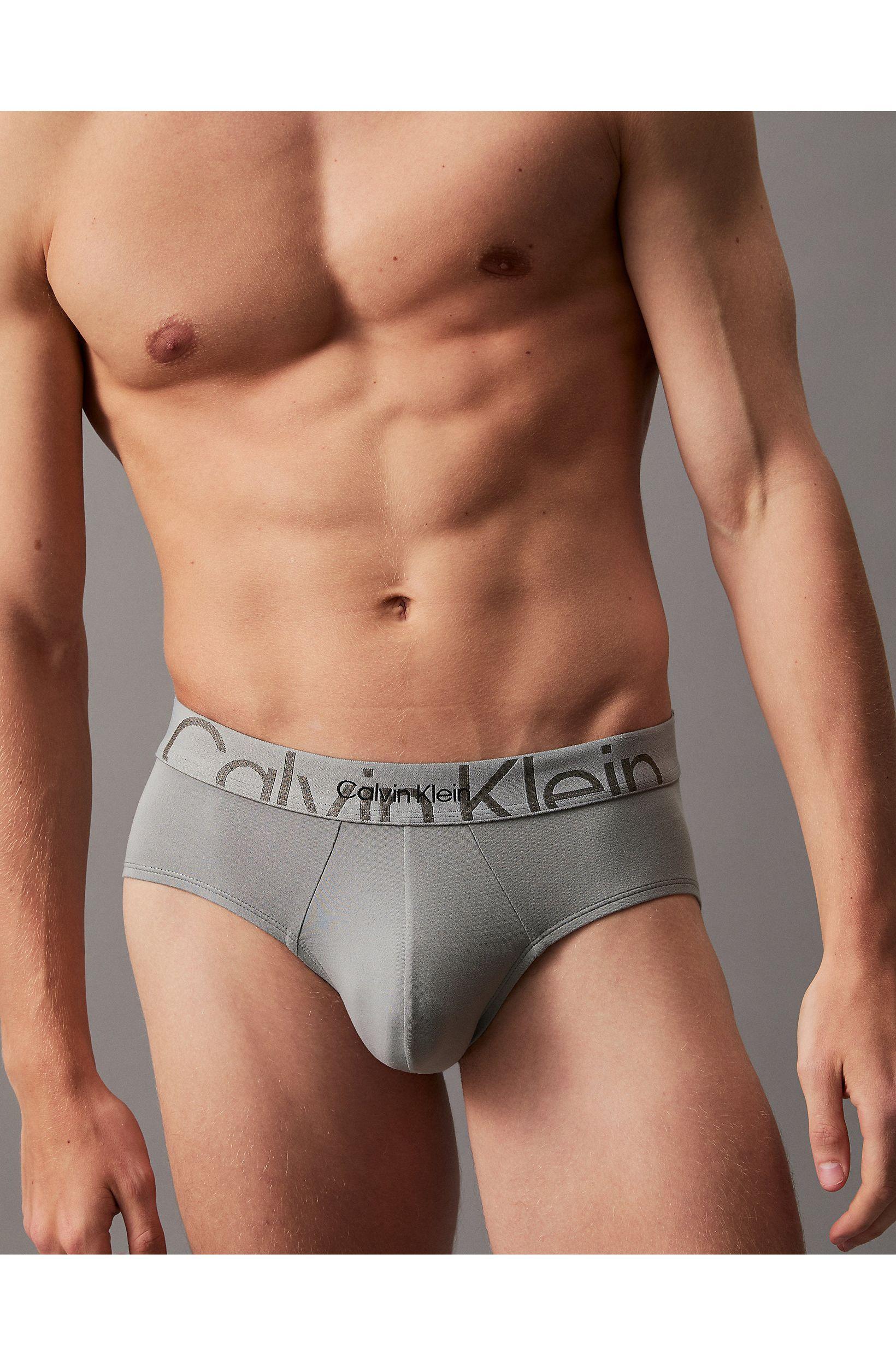 Calvin Klein Briefs Embossed Icon in Brown for Men Lyst UK