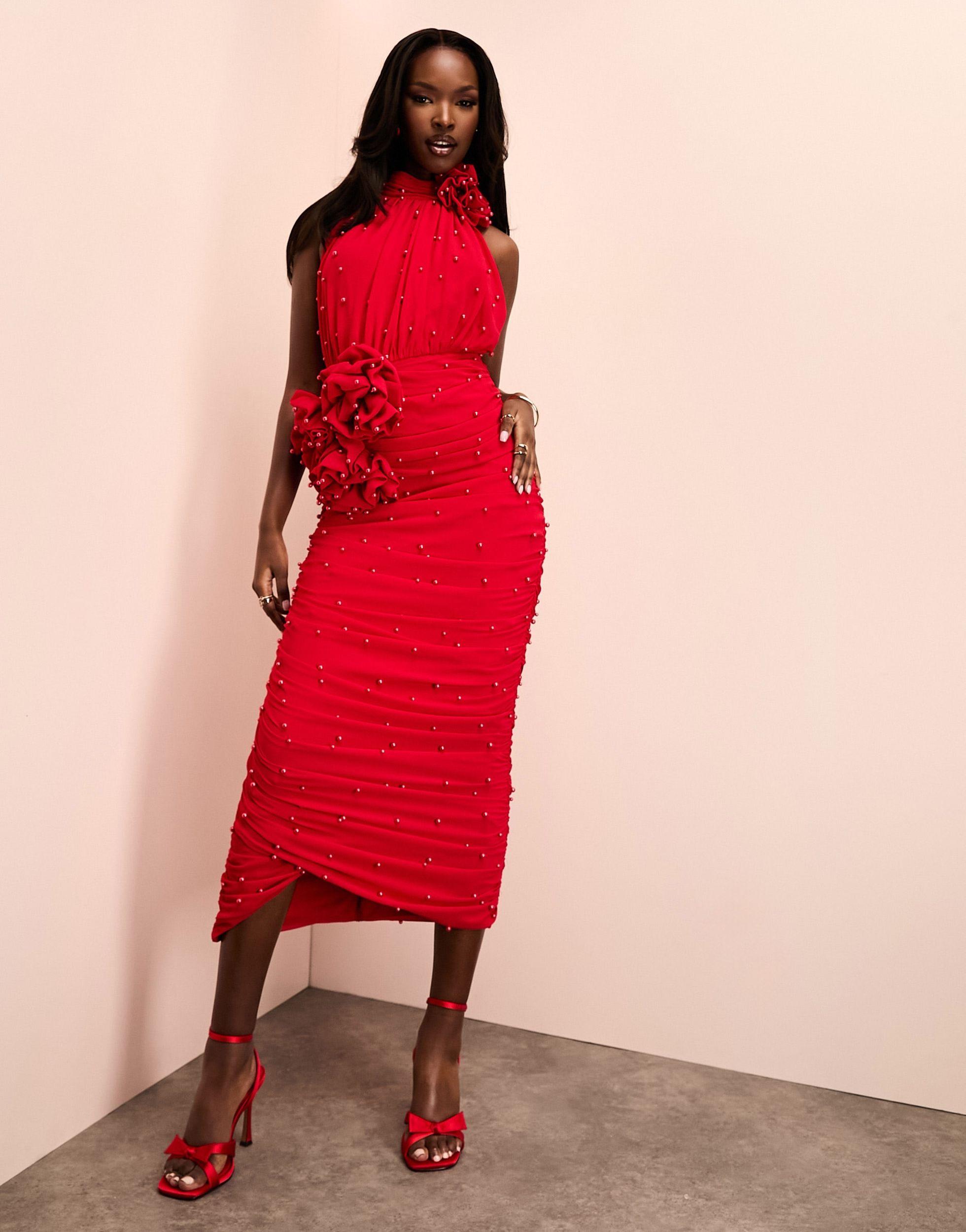 Asos midi jurk hotsell