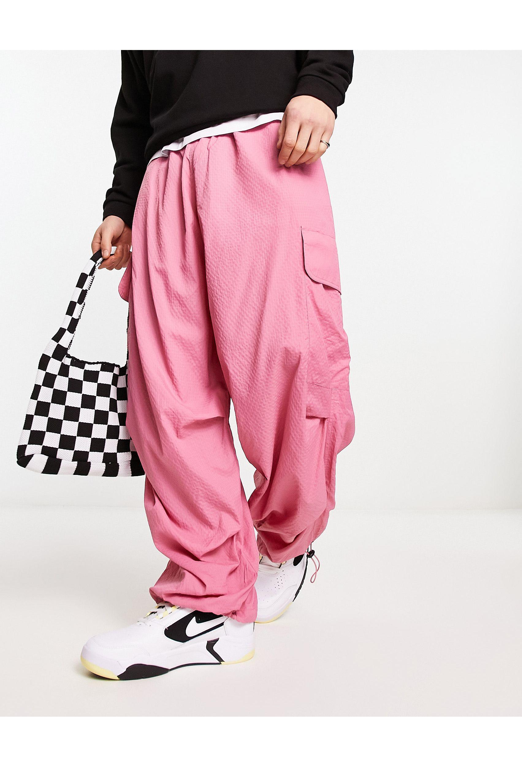 ASOS DESIGN tapered cargo pants in dusty pink