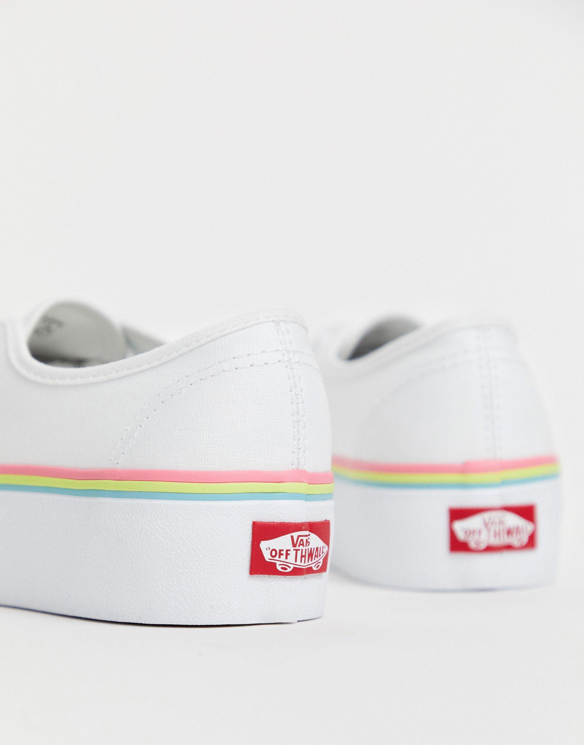 vans bianche arcobaleno