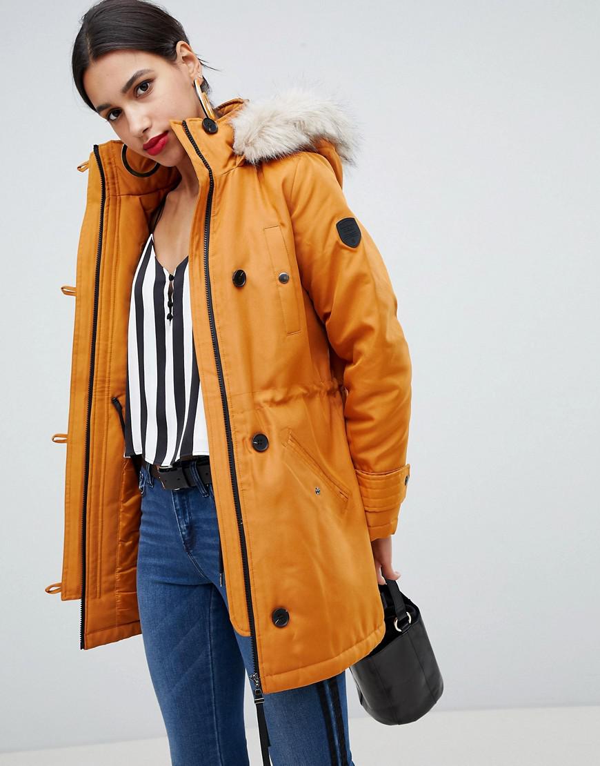vero moda parka with faux fur hood