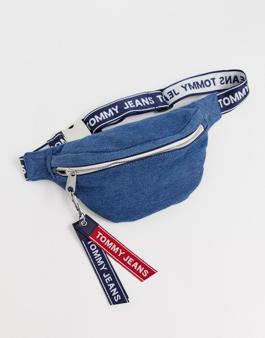 Tommy Hilfiger Denim Bumbag With Logo Tape in Navy (Blue) | Lyst