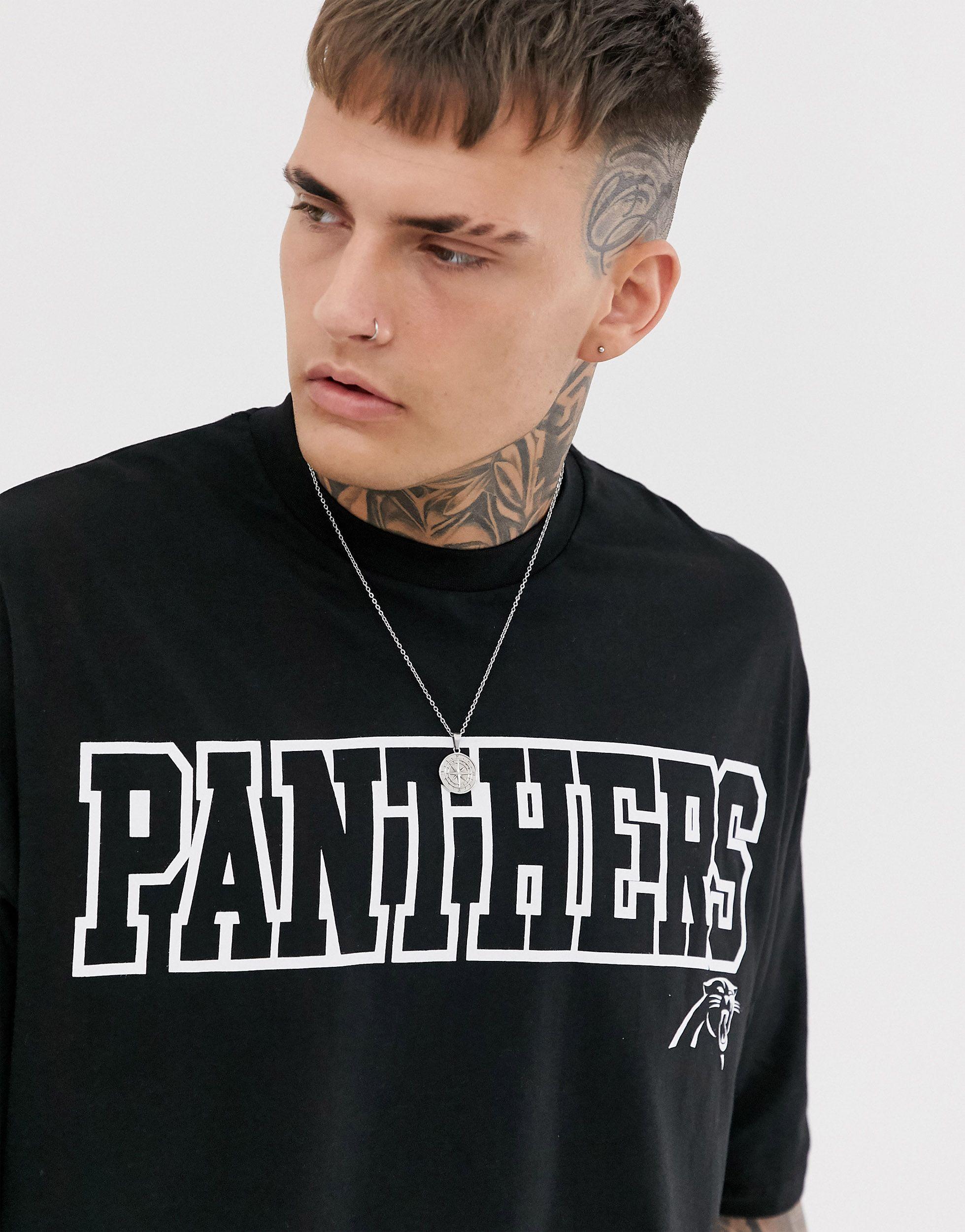 ASOS Nfl Panther Oversized T-shirt With Front And Back Print in