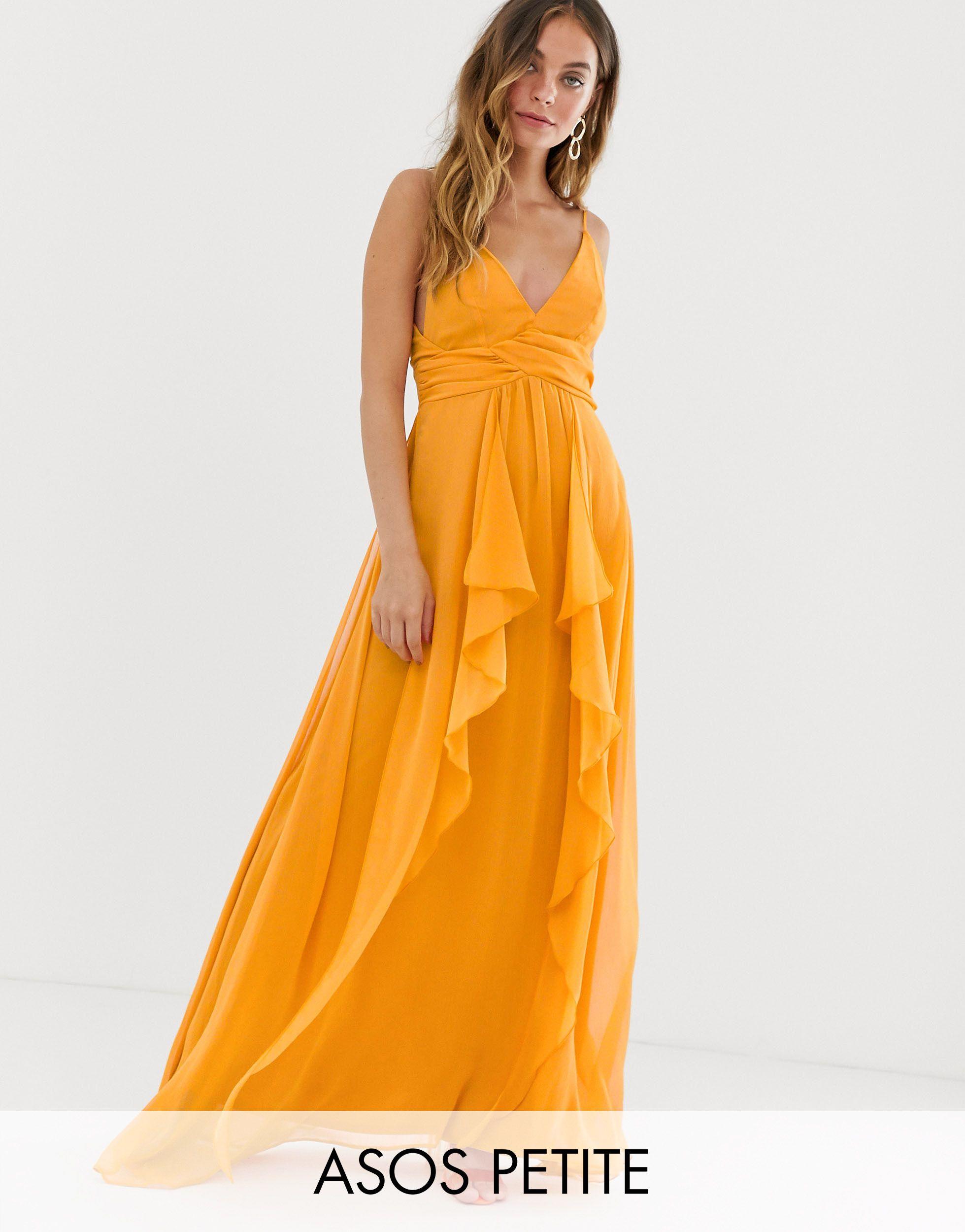soft orange dress