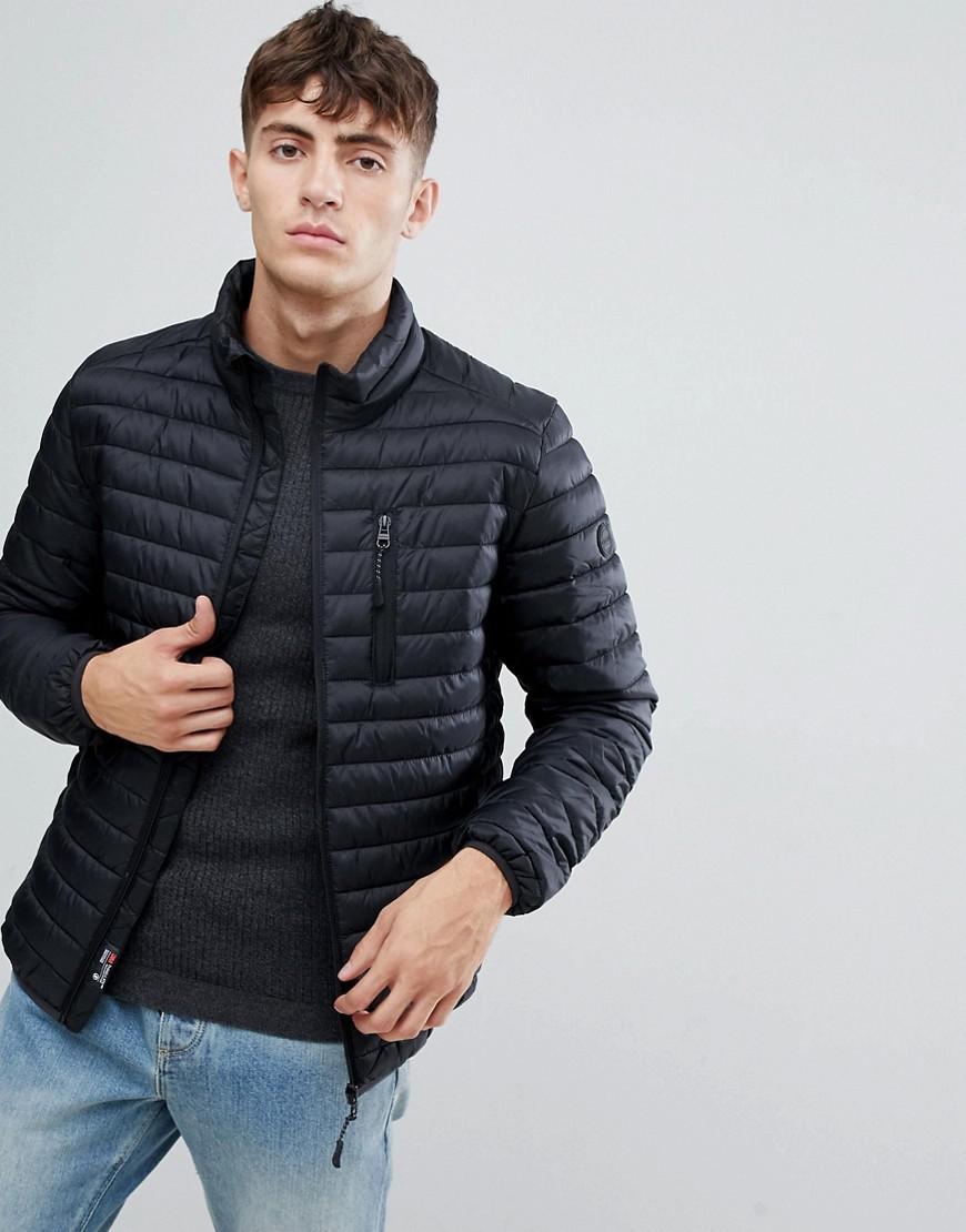Esprit Cotton Ultra Light Thinsulate Puffer Jacket In Black for Men | Lyst