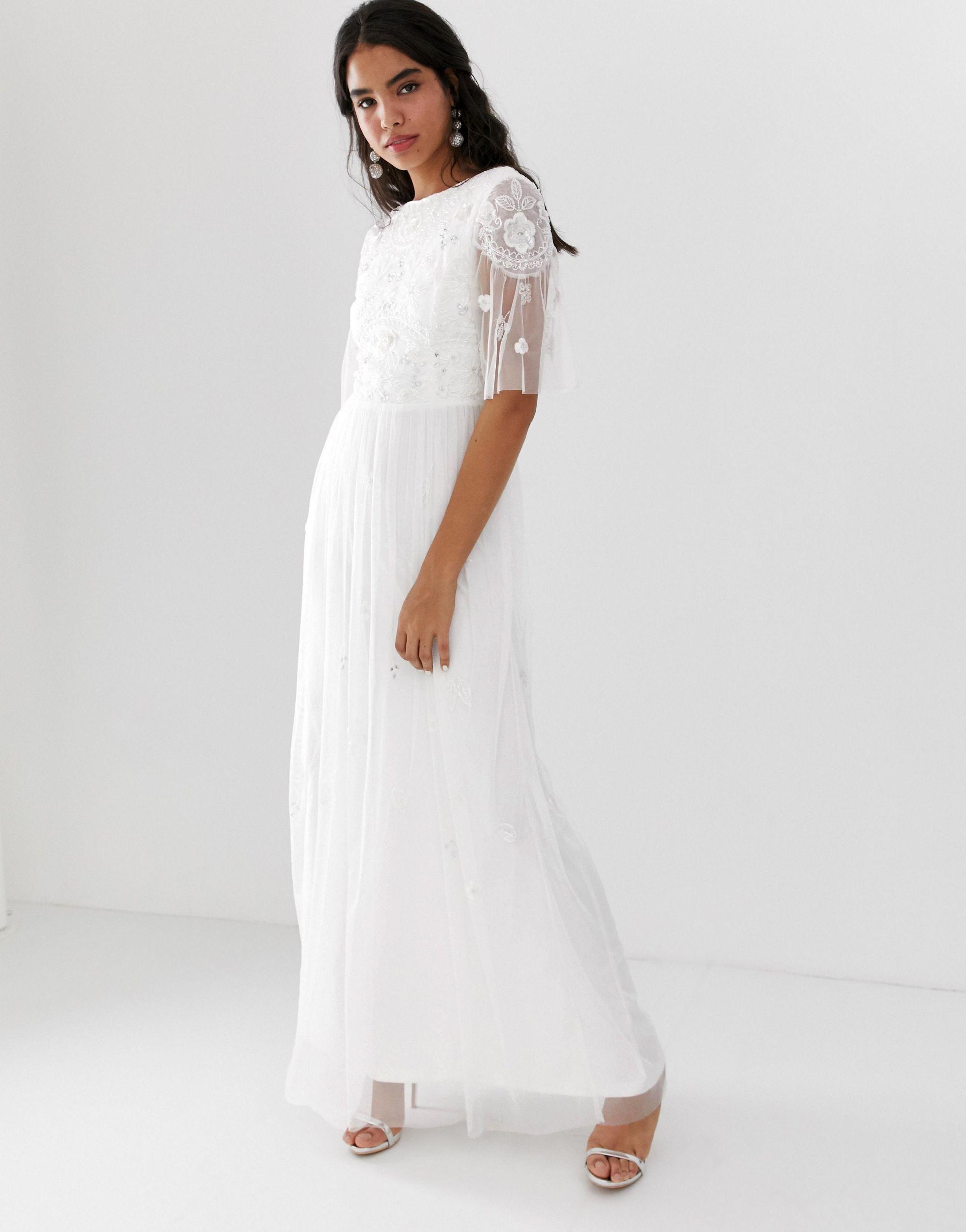 sheer embellished maxi dress