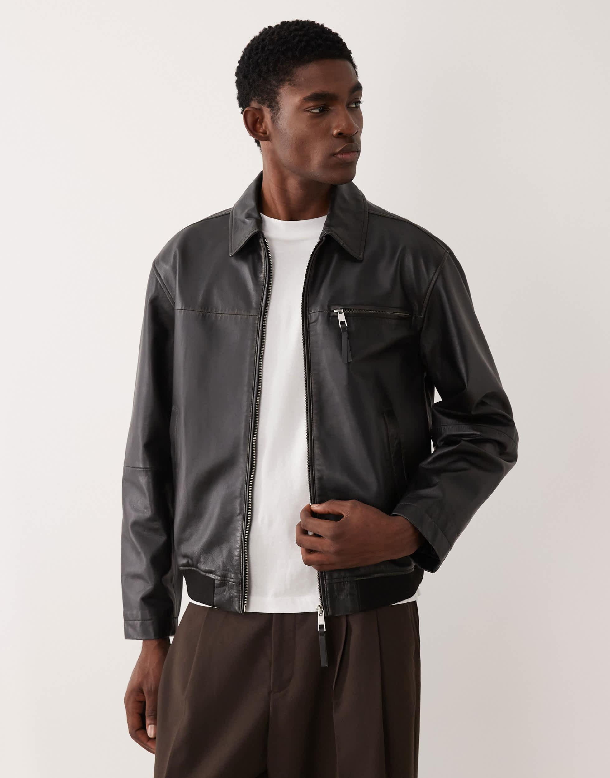 Leather Harrington Jackets for Men - Up to 61% off | Lyst