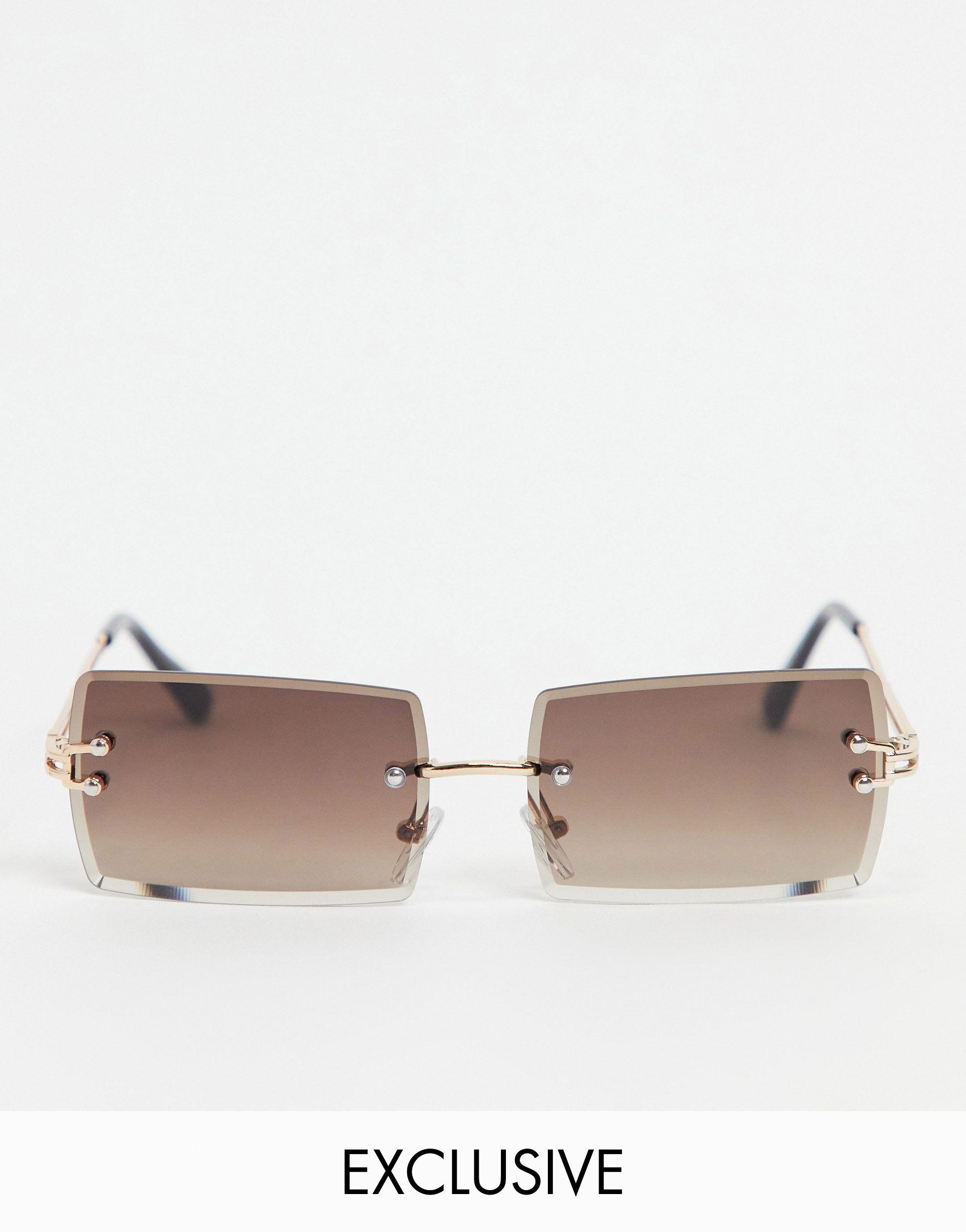 South Beach Zonnebril Zonder Frame Met Bruine Glazen in het Bruin | Lyst NL