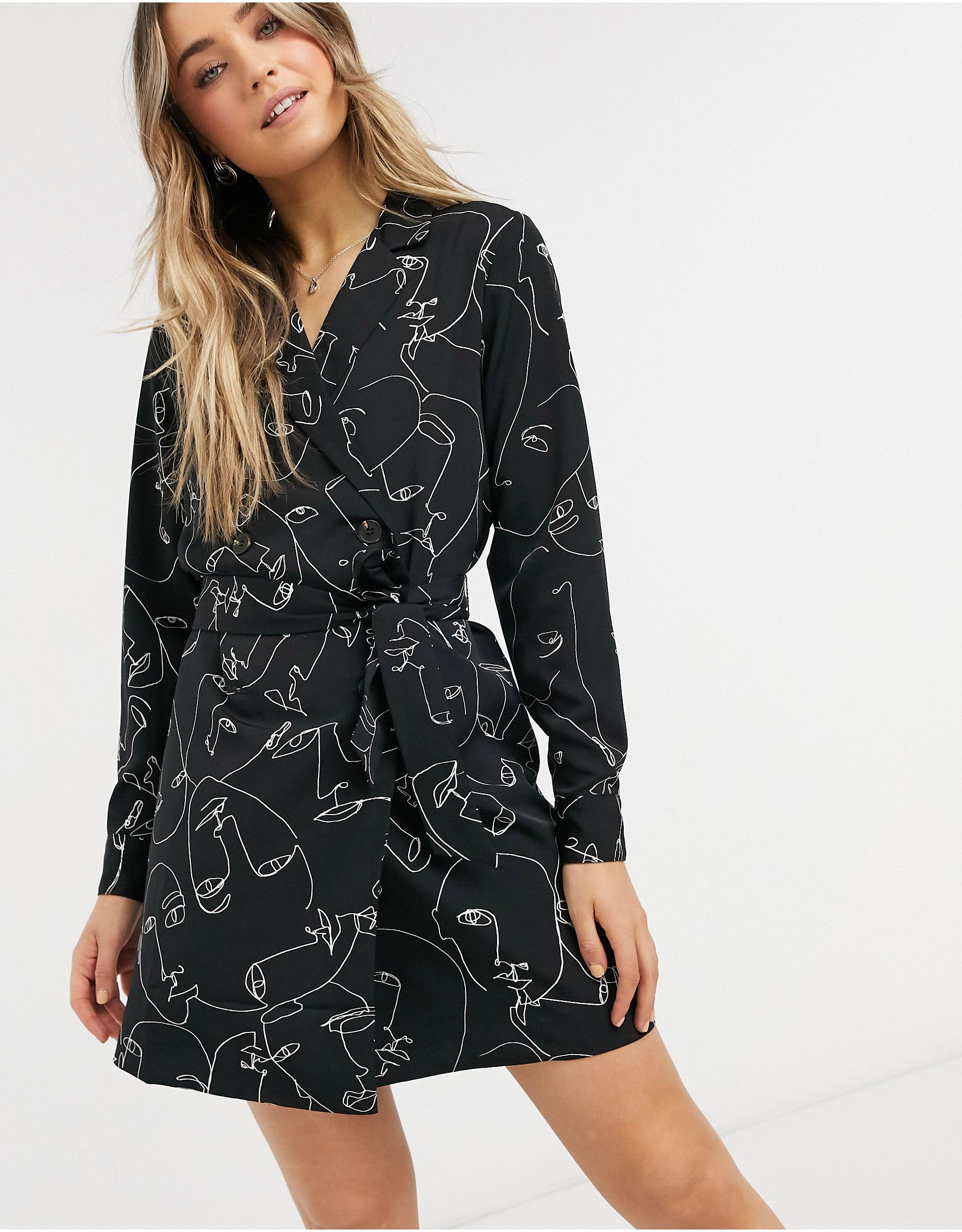 Monki Synthetic Lisen Face Print Mini 