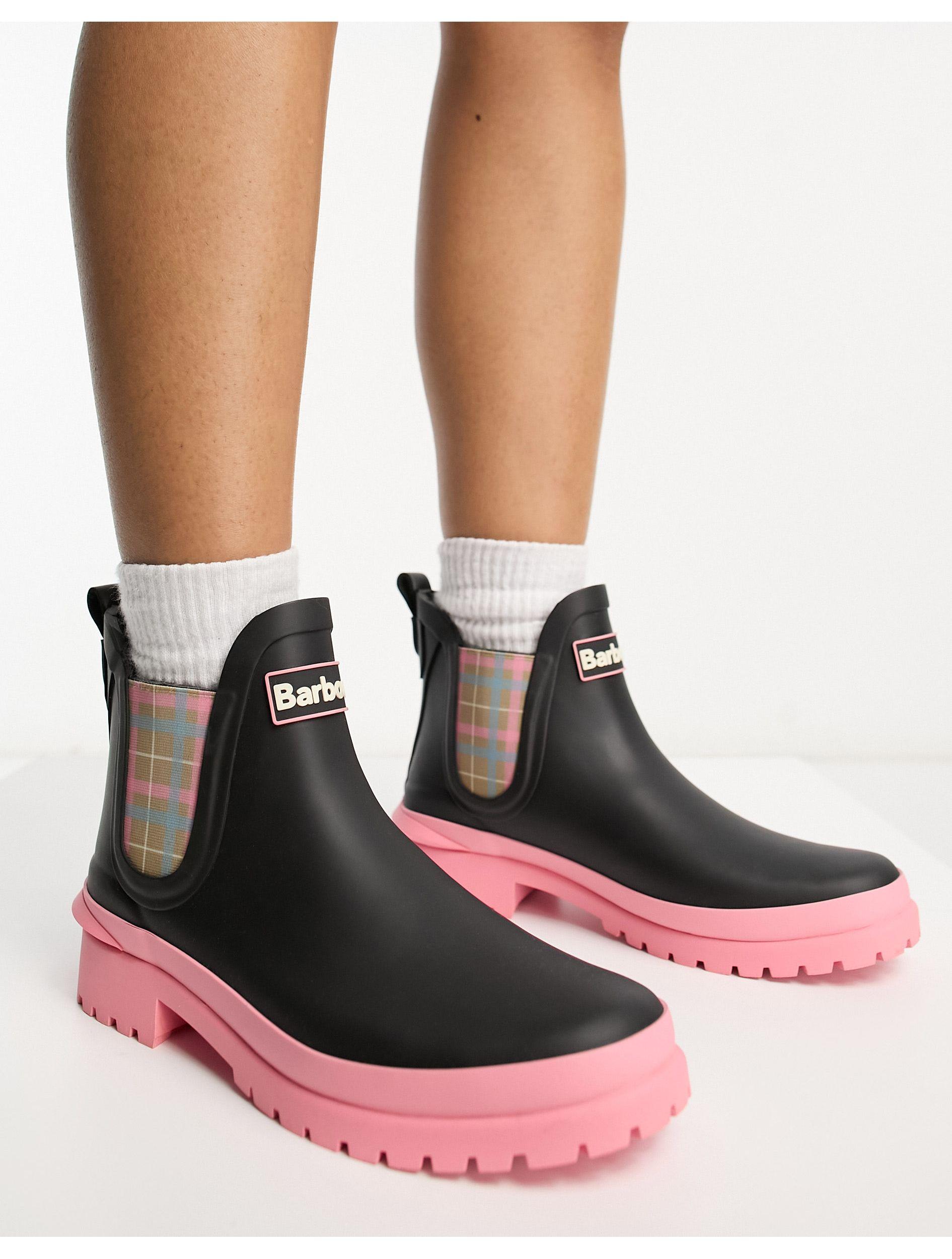 Barbour X Asos Exclusive Mallow Wellington Boots in White | Lyst UK