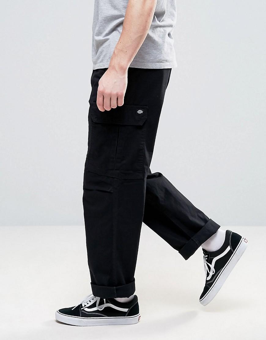 Dickies Cotton Cargo Trousers in Black for Men - Lyst