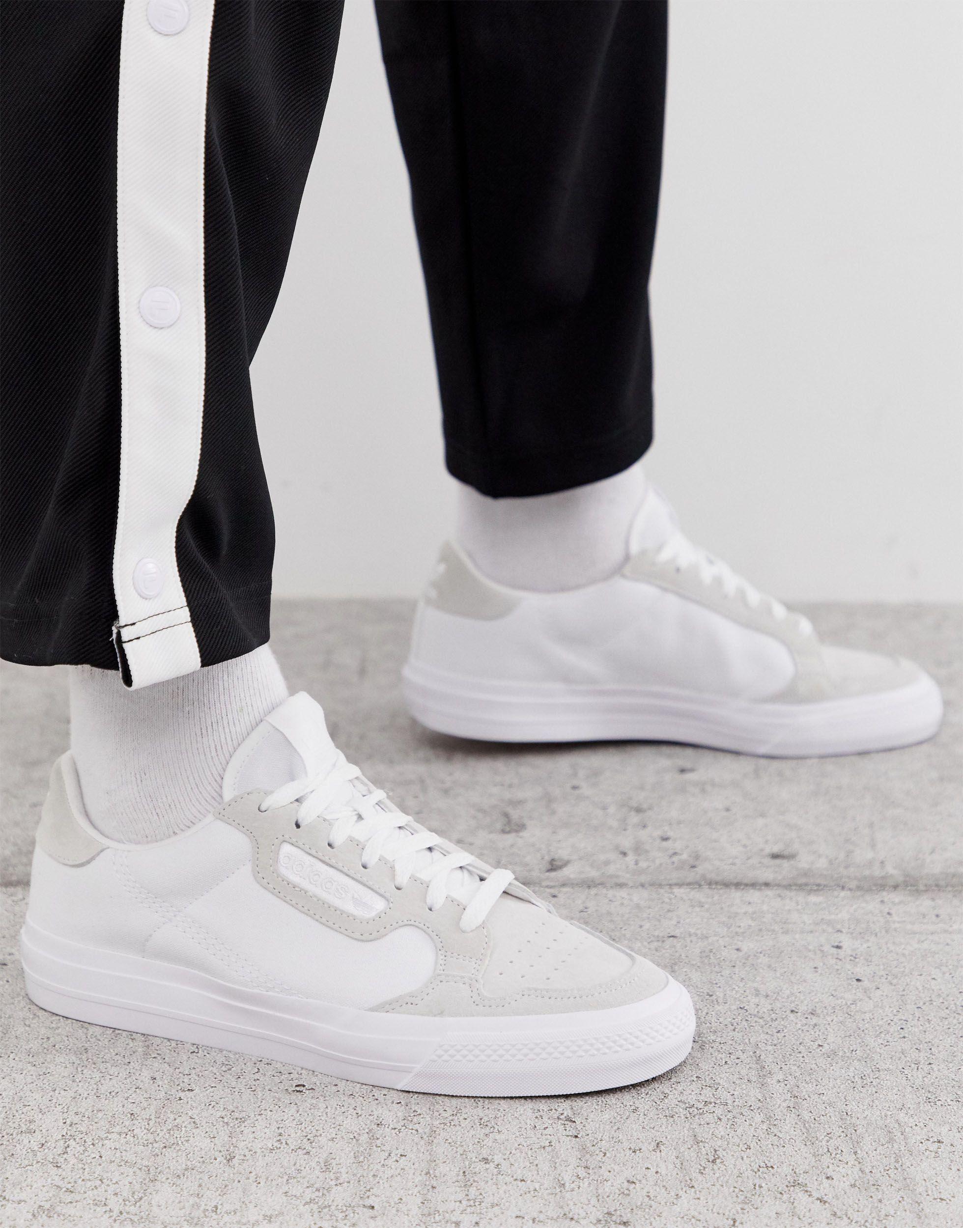 adidas Originals Leder – Continental – Vulc – e Sneaker mit Wildlederbesatz  in Weiß für Herren - Lyst