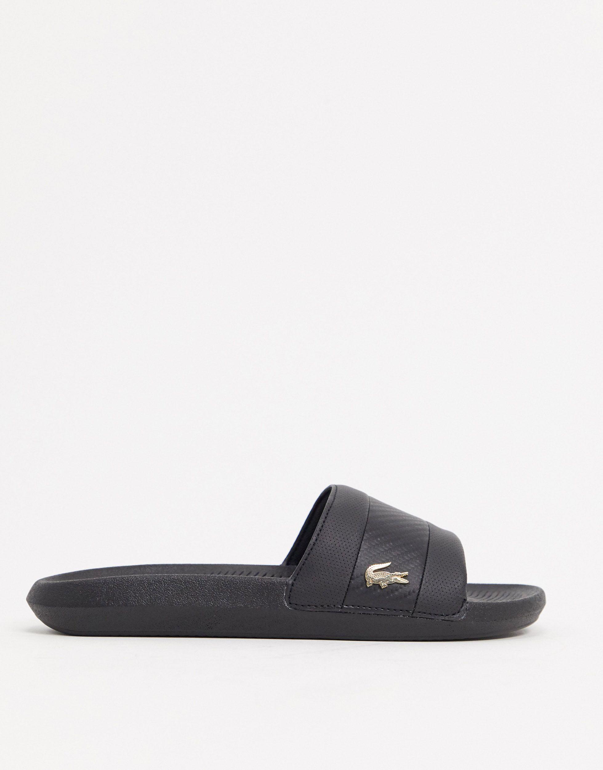 lacoste croc slides