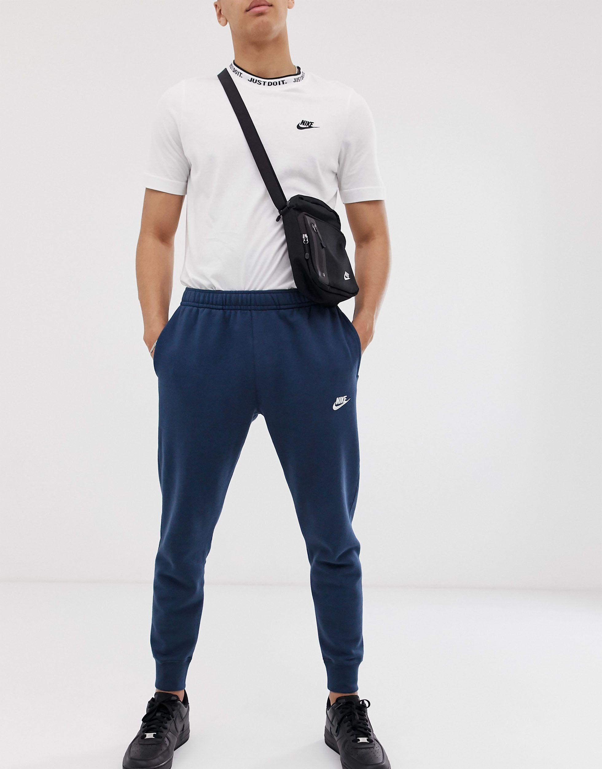 Nike Cotton Cuffed Club jogger in Navy (Blue) for Men - Lyst
