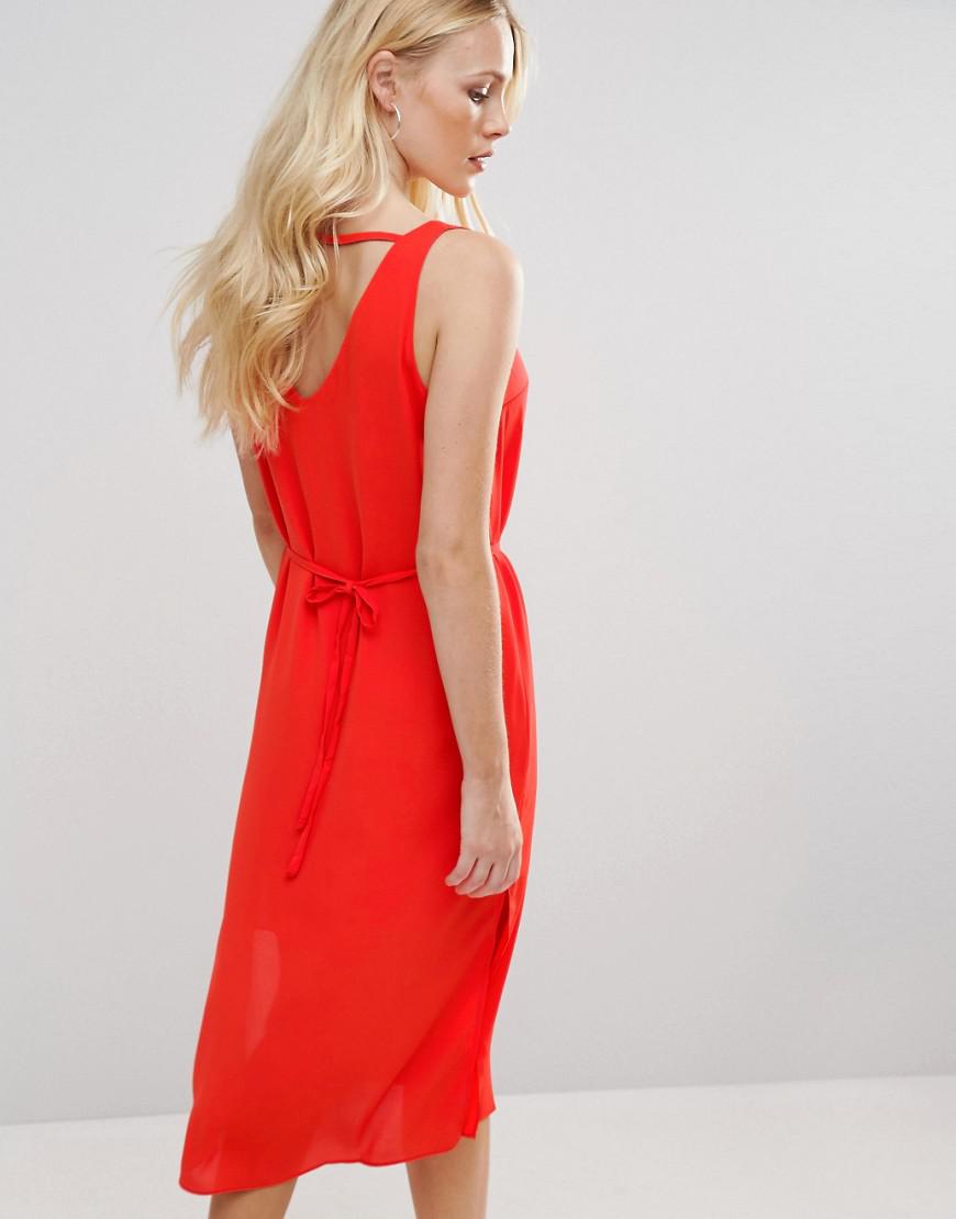 oasis botanical scarf column dress