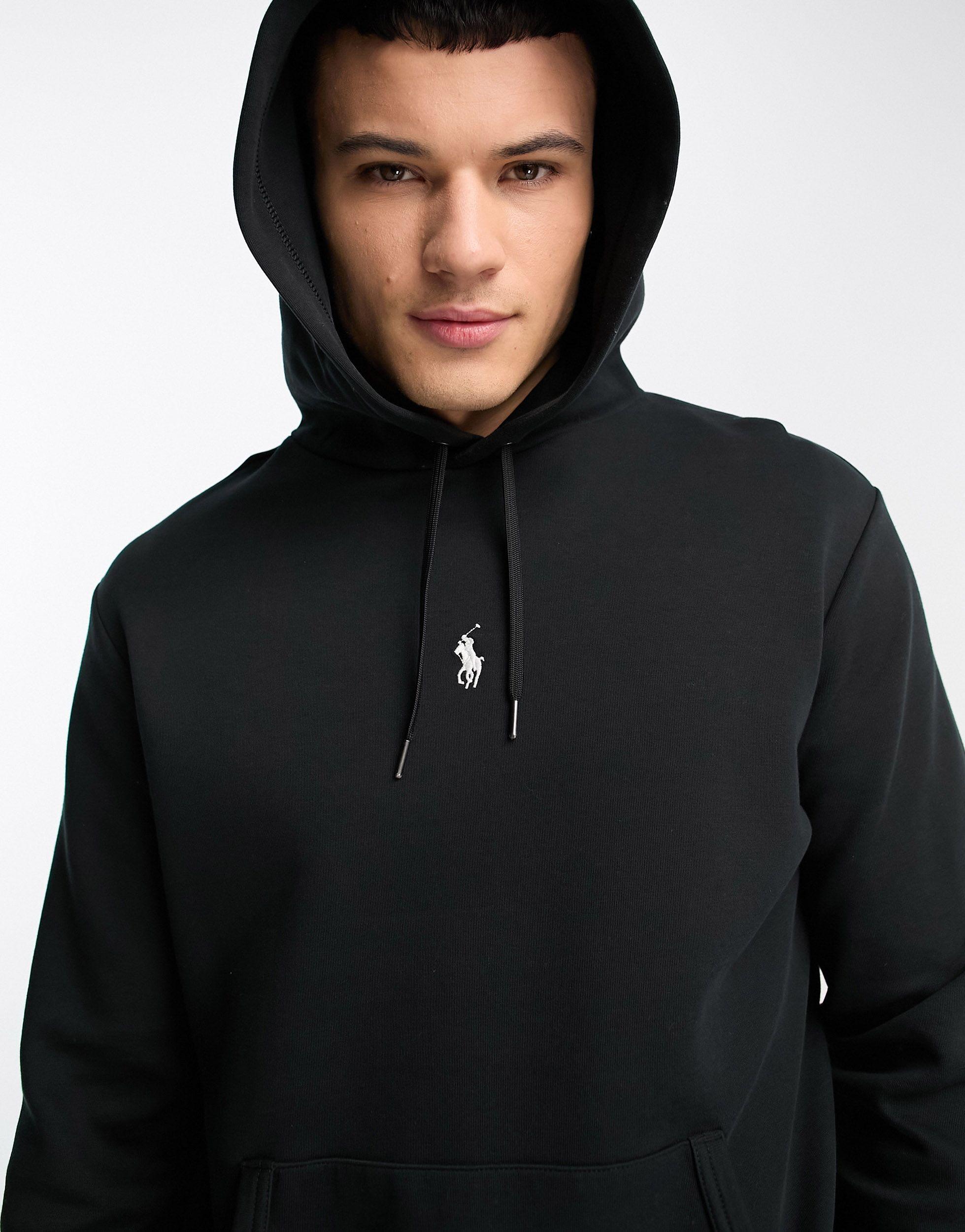 Polo Ralph Lauren Central Icon Logo Hoodie in Black for Men | Lyst