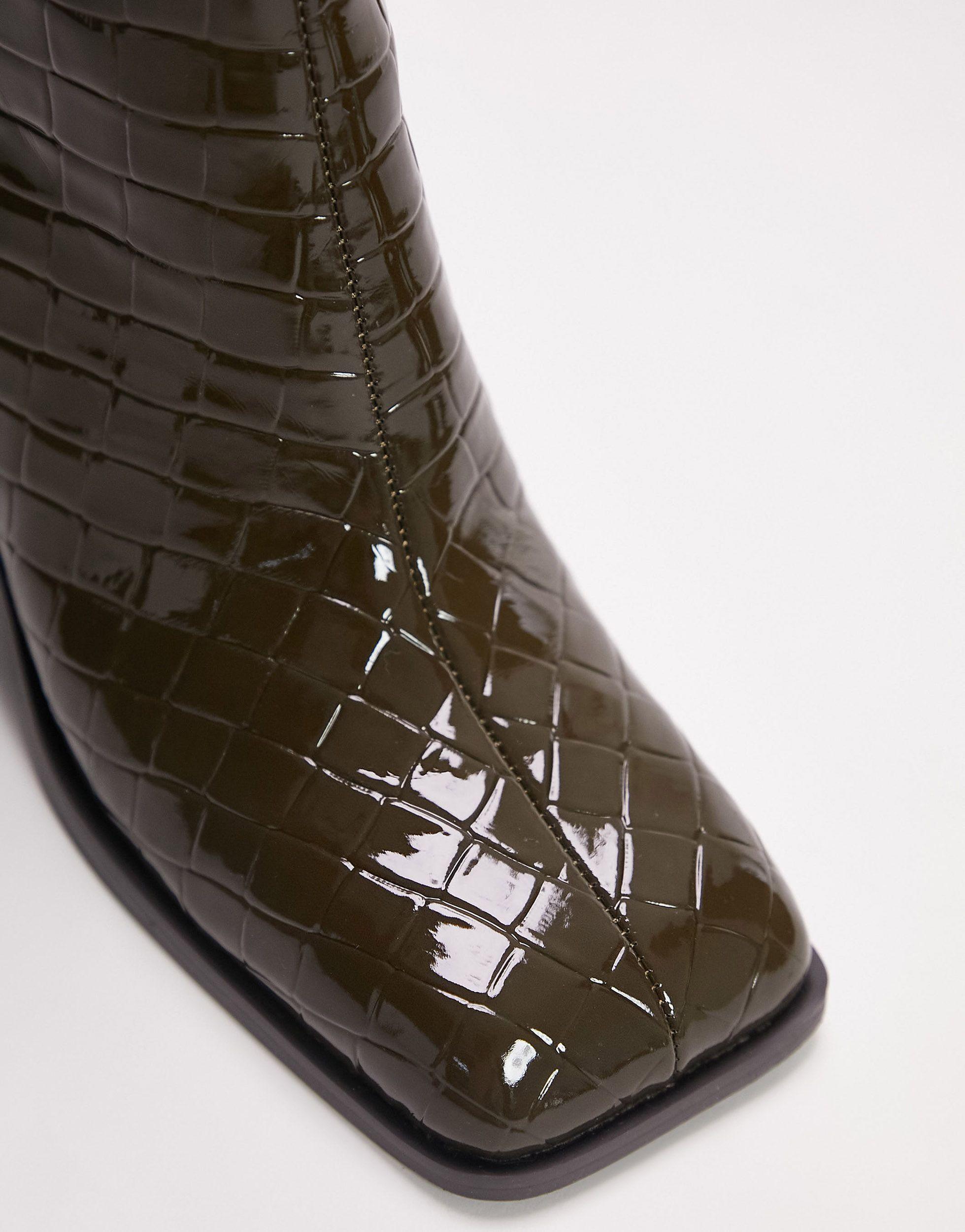 TOPSHOP Wide Fit Mae Block Heel Ankle 