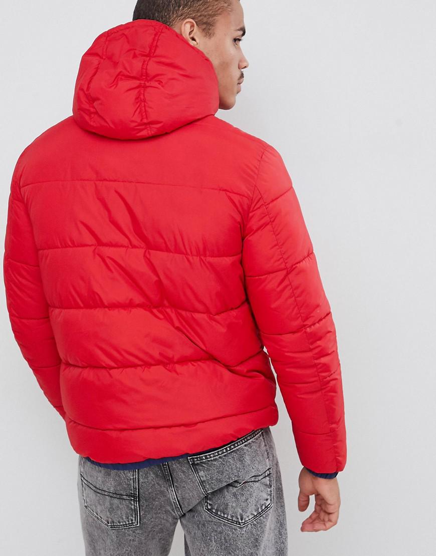 tommy jeans red reversible jacket