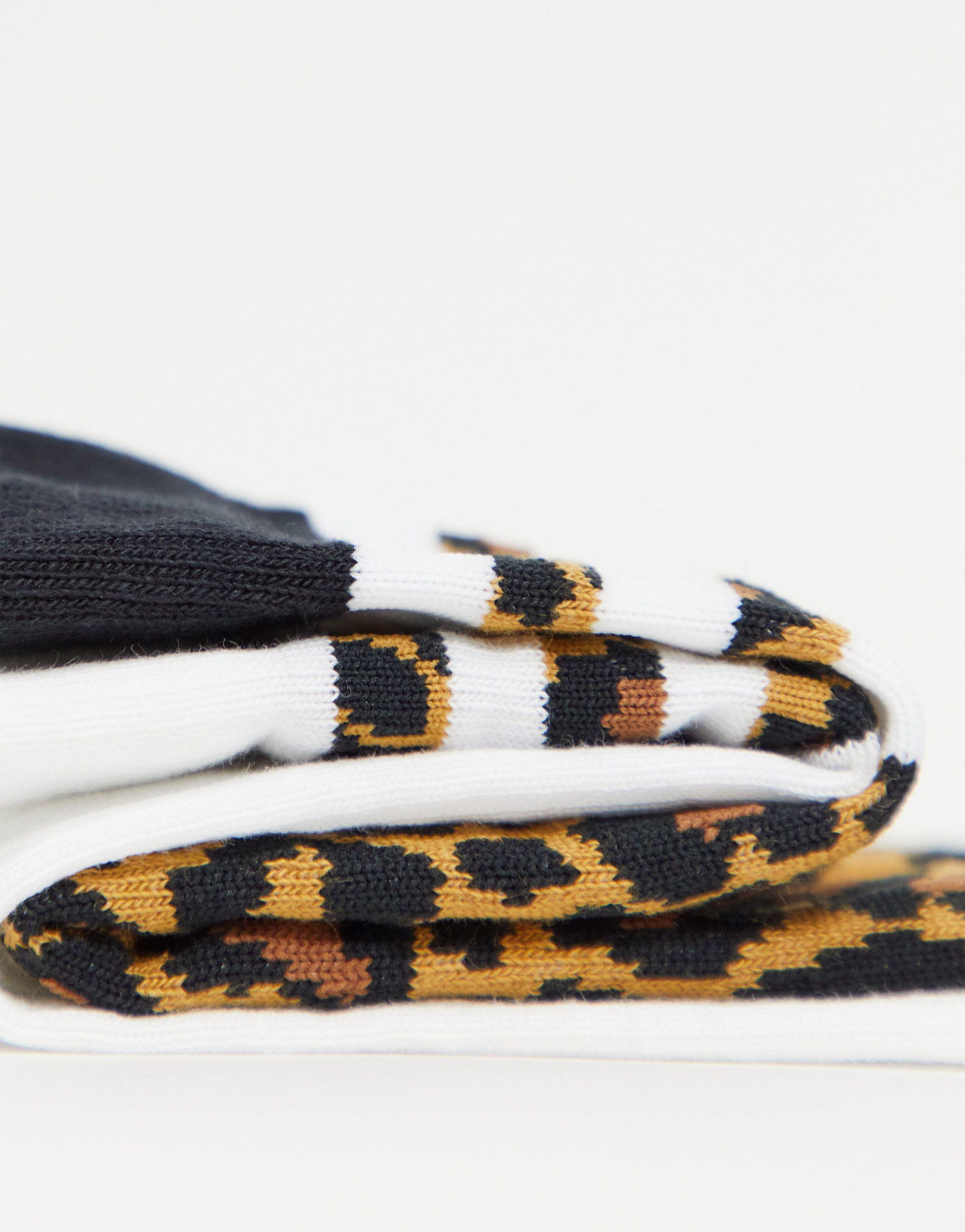 adidas Originals – 2er-pack socken mit logo und leopardenmuster - Lyst
