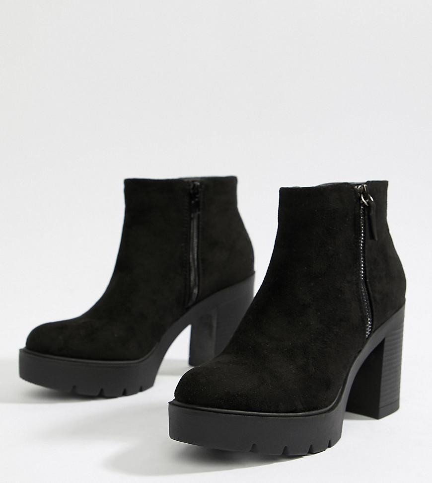 new look chunky heeled boot