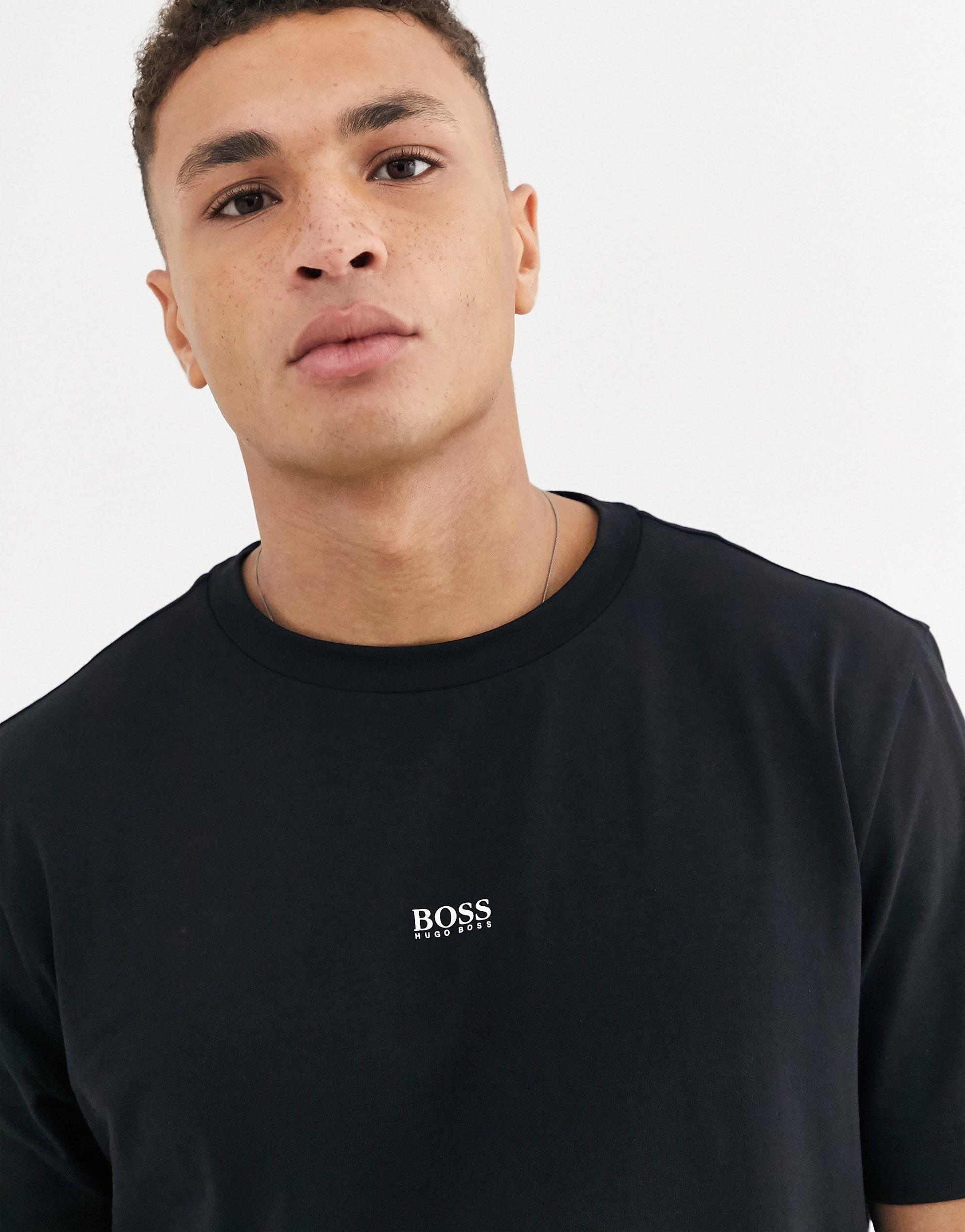BOSS by HUGO BOSS Tchup Contrast Logo T-shirt in Black for Men | Lyst