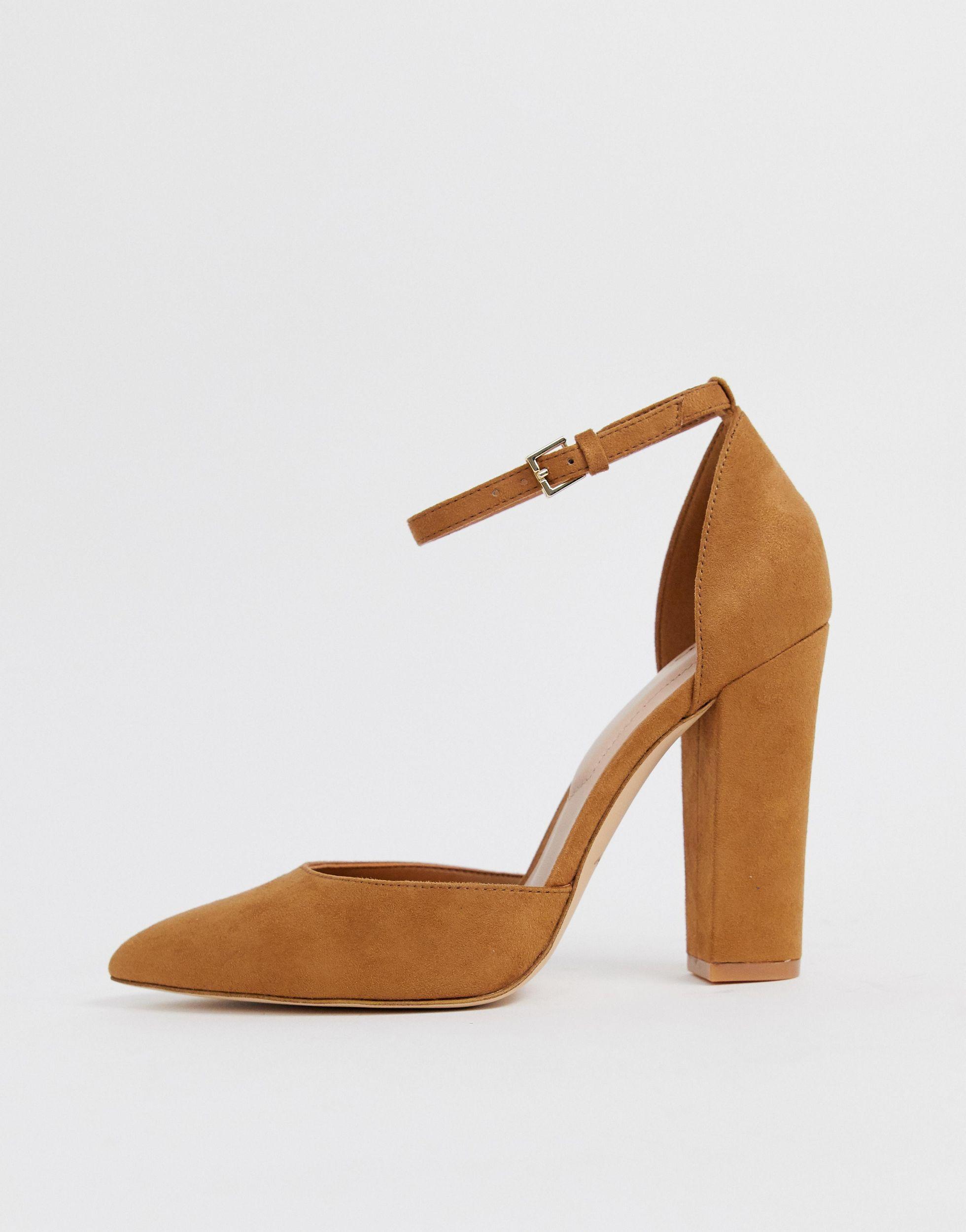 ALDO Nicholes Heeled Pumps With Ankle Strap in Brown | Lyst