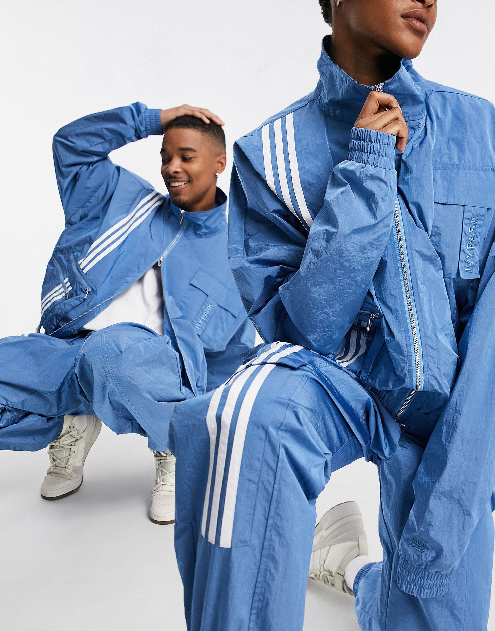 Ivy Park Adidas X Track Jacket in Blue | Lyst