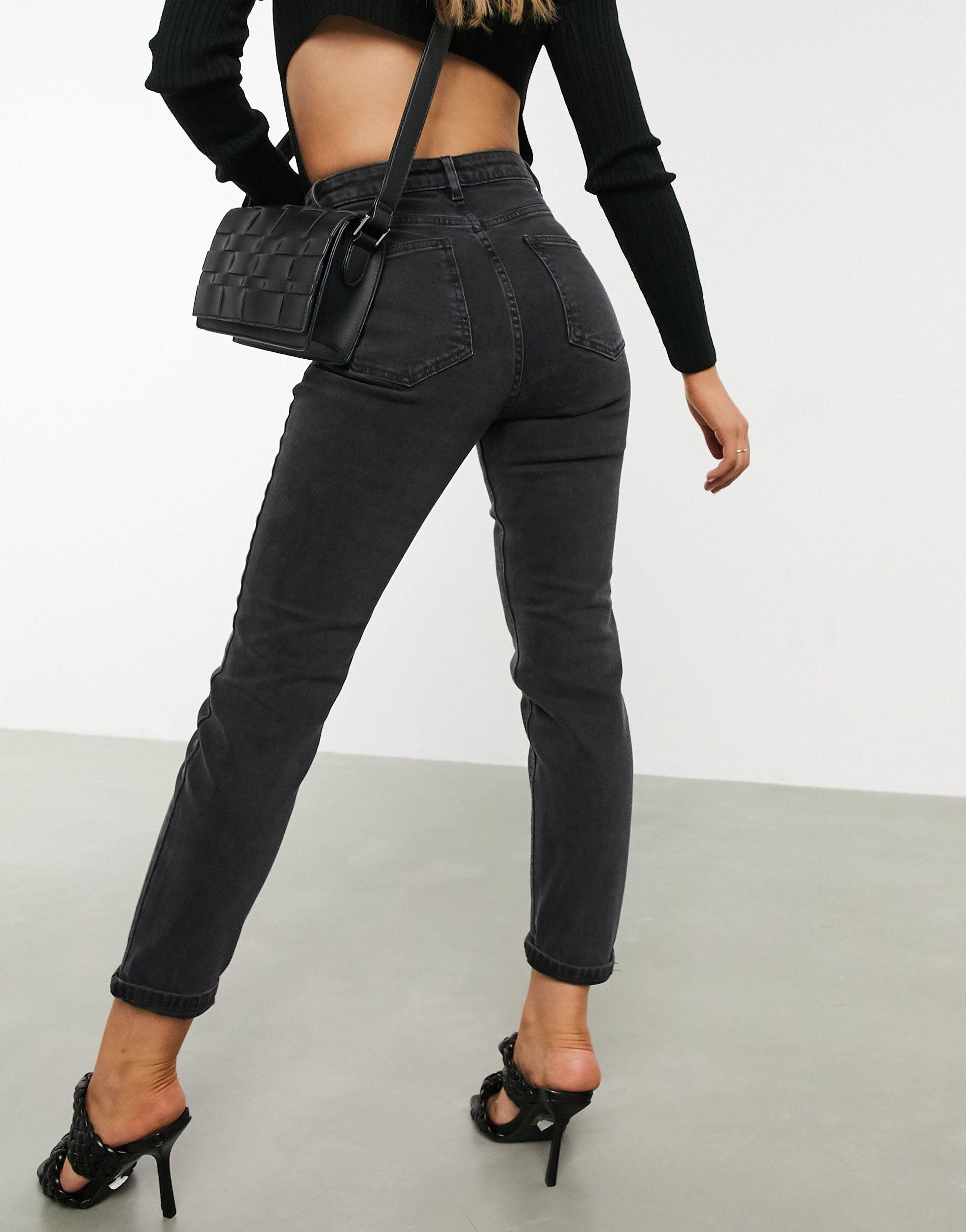 asos white mom jeans