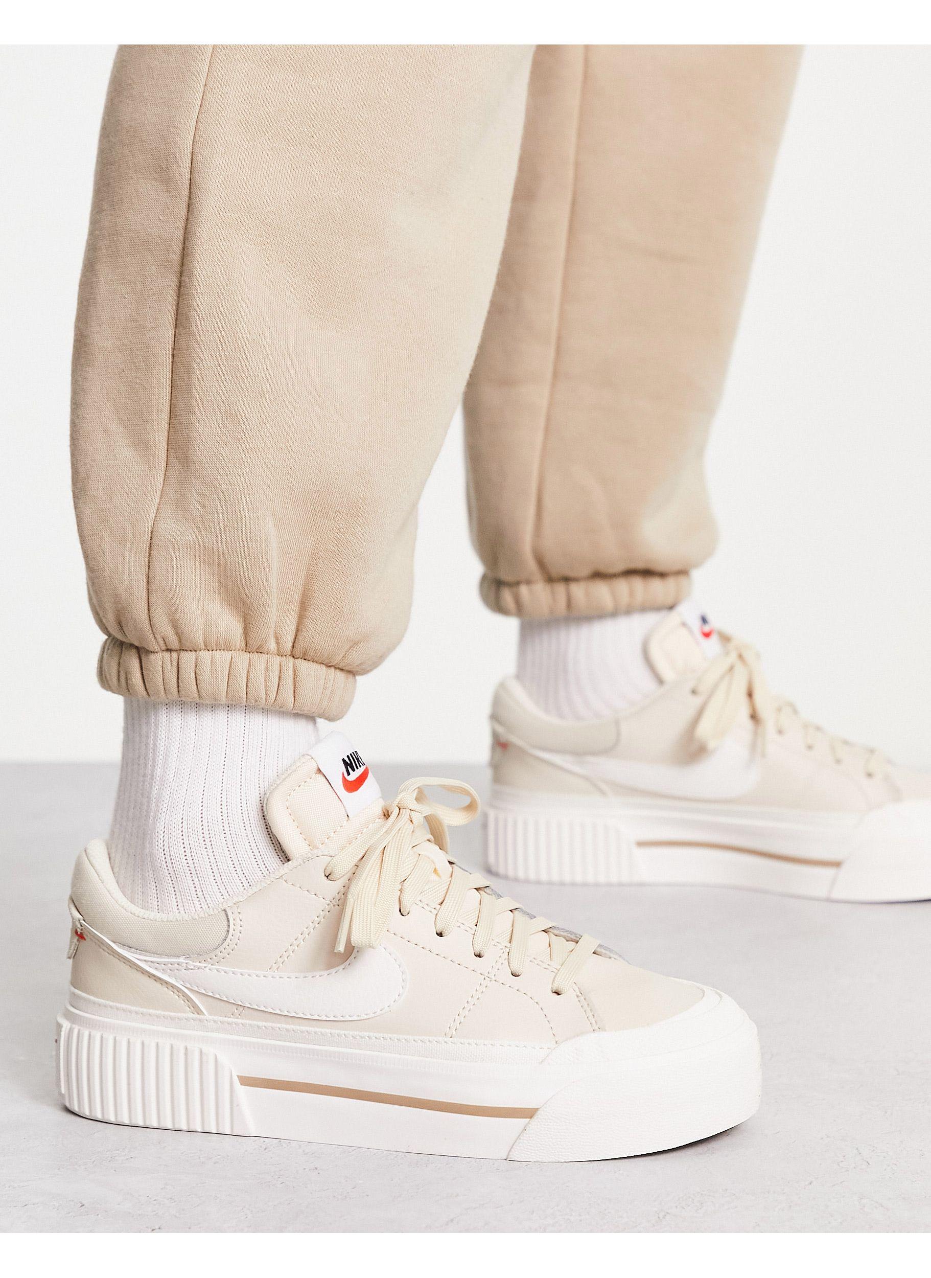 Nike Court Legacy Lift Sneakers in Natural | Lyst