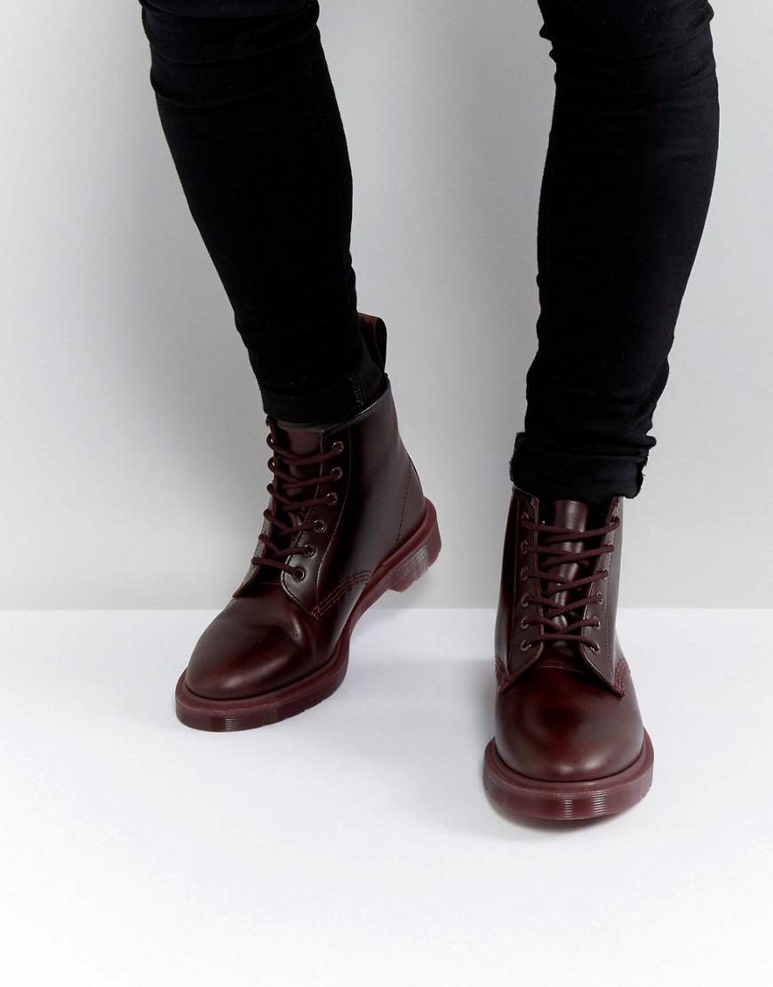 Dr. Martens Leather 101 Br 6 Eye Color Block Boots in Red for Men - Lyst